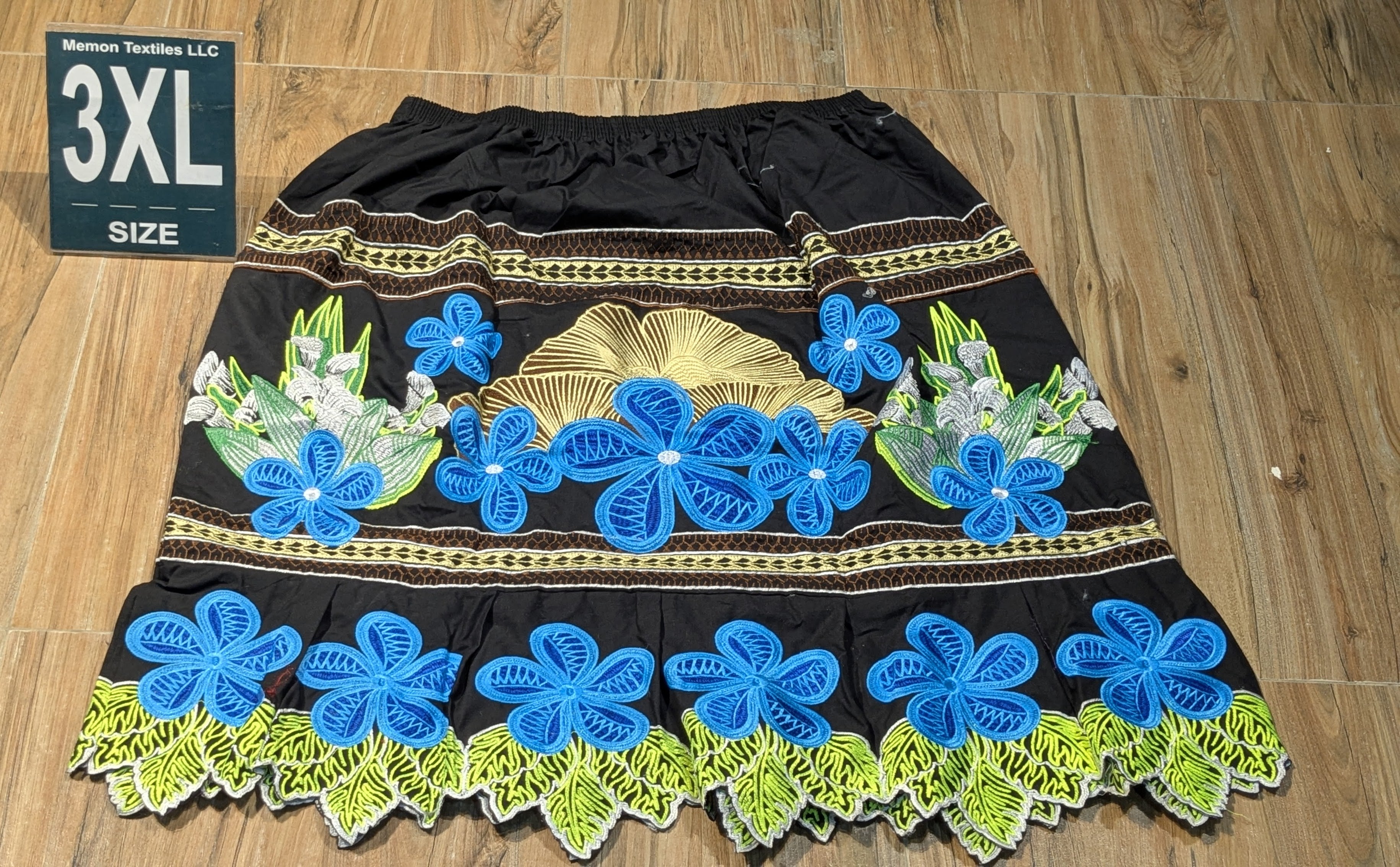 Floral Embroidered Island Skirts (Urohs) - 3XL