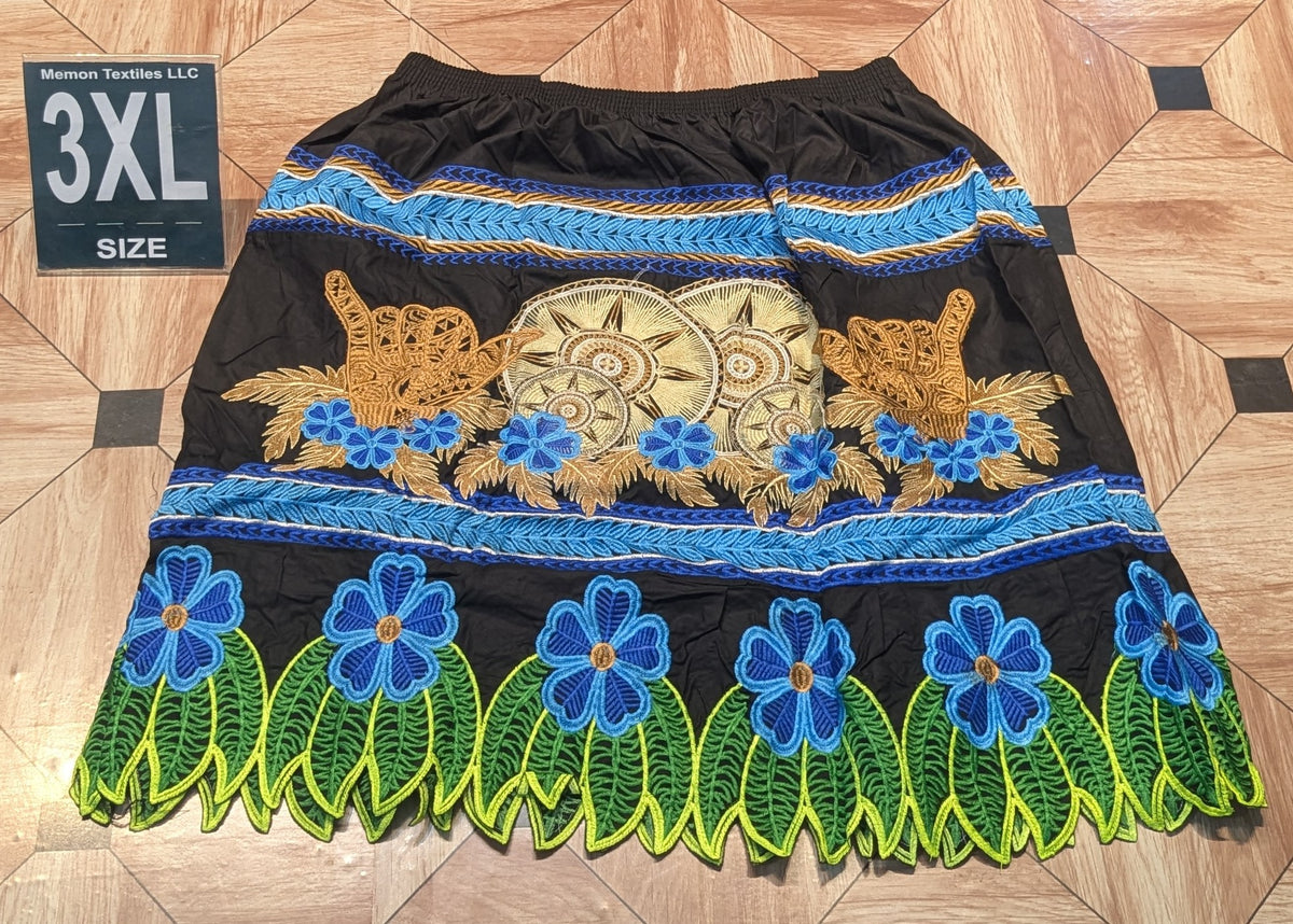 Embroidered Skirt (Island Urohs) - 3XL