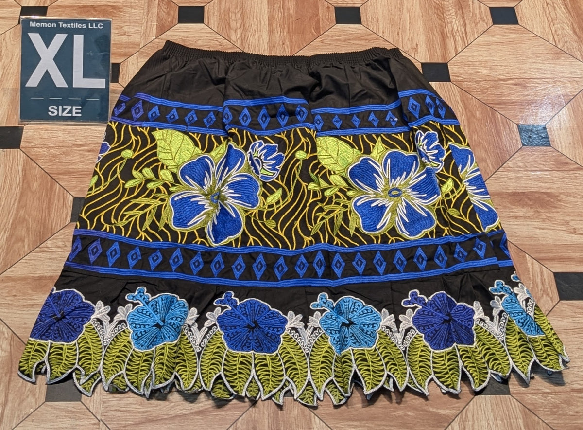 Floral Embroidered Island Skirts (Urohs) - XL