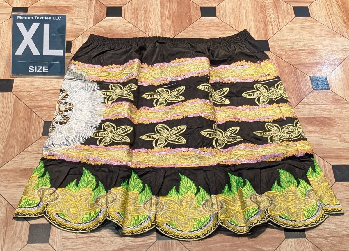 Floral Embroidered Island Skirts (Urohs) - XL