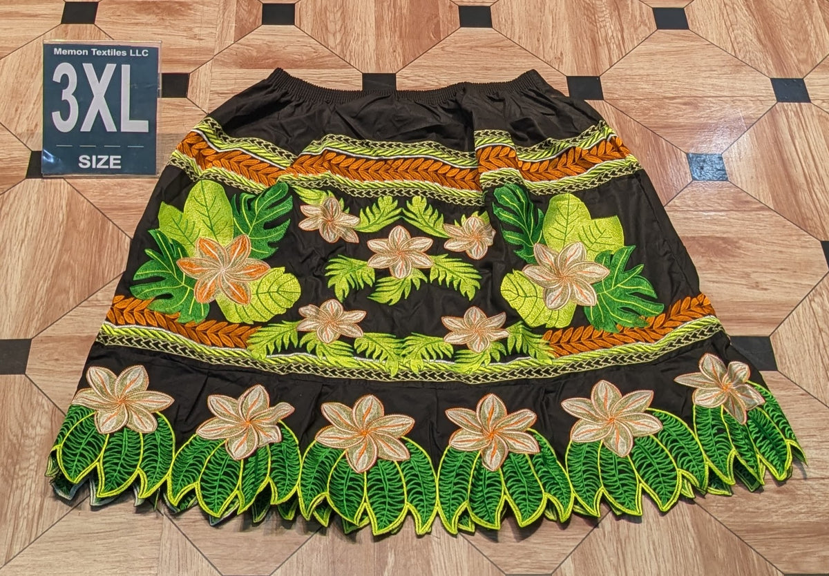 Floral Embroidered Skirts (Urohs) - 3XL