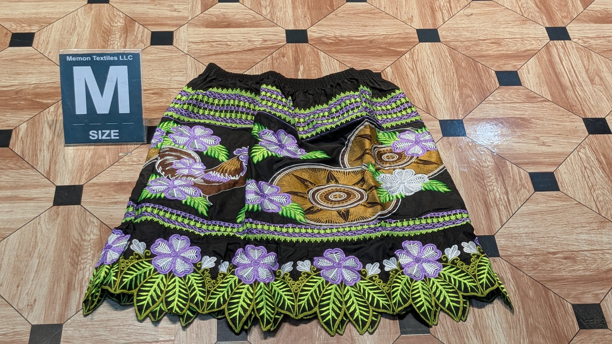 Floral Embroidered Island Skirts (Urohs) - M