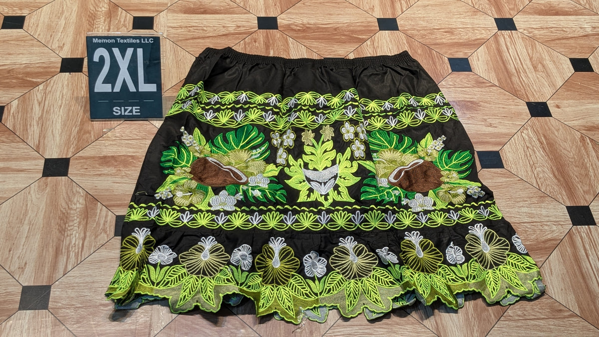 Floral Embroidered Skirts (Urohs) - 2XL