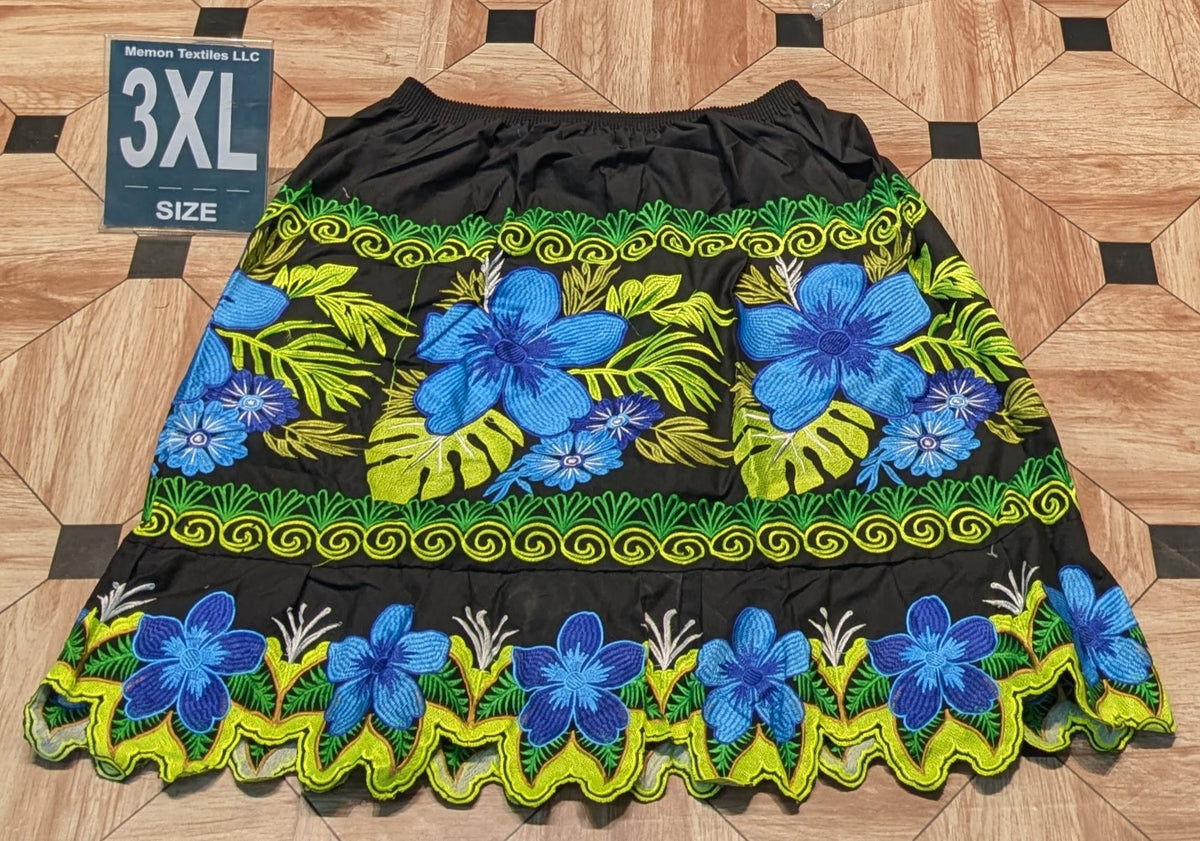 Floral Embroidered Island Skirts (Urohs) - M
