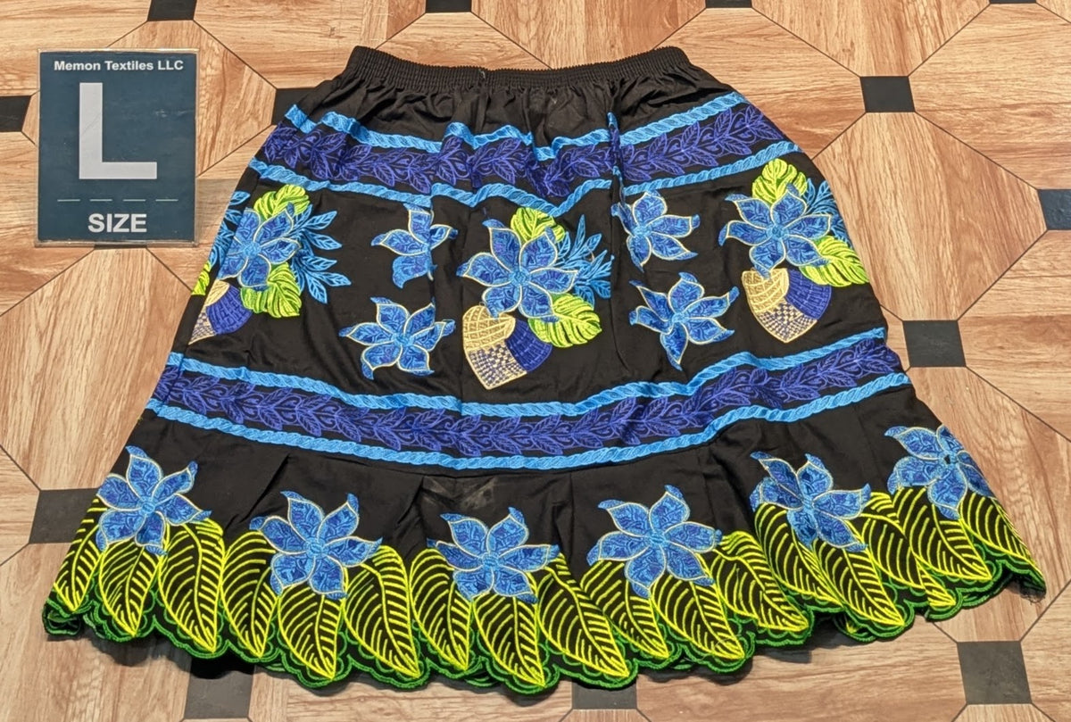 Floral Embroidered Island Skirts (Urohs) - L