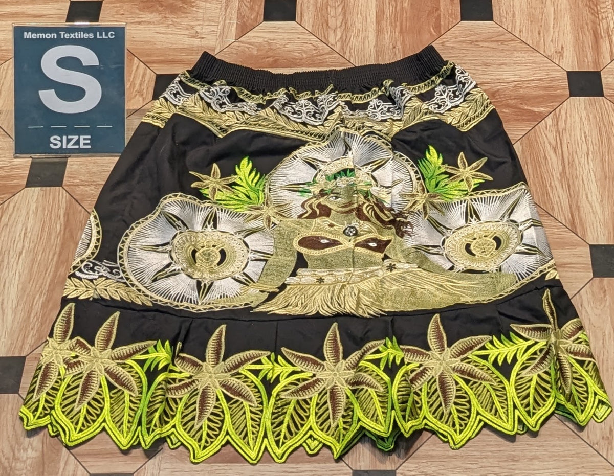 Floral Embroidered Island Skirts (Urohs) - S