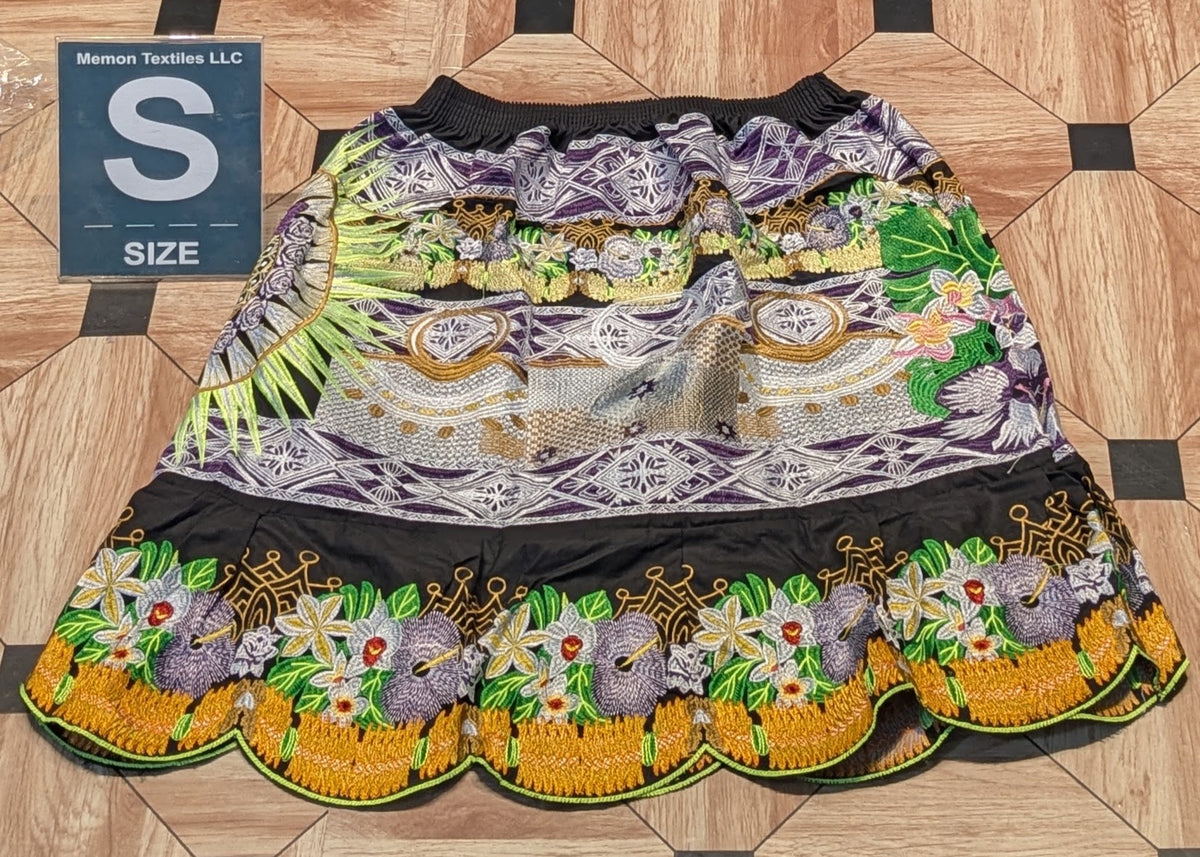 Floral Embroidered Island Skirts (Urohs) - S