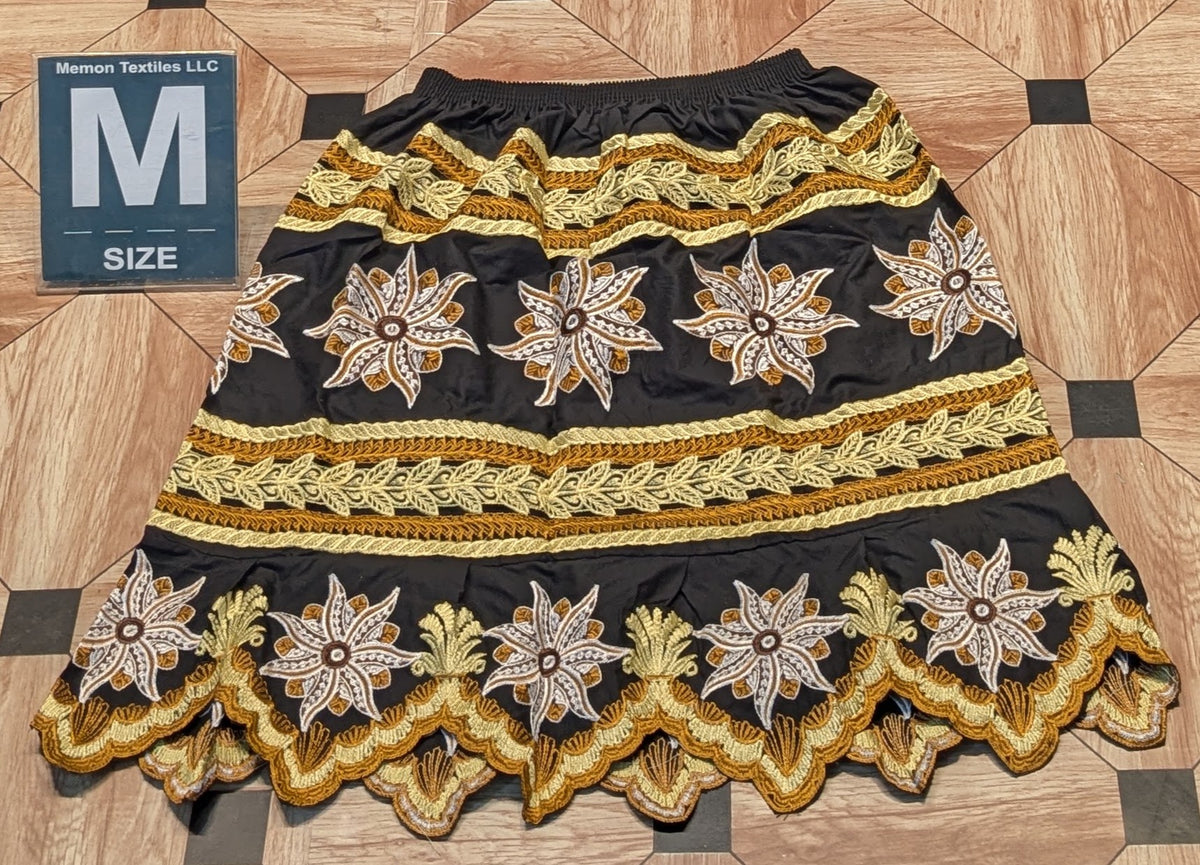 Floral Embroidered Island Skirts (Urohs) - M
