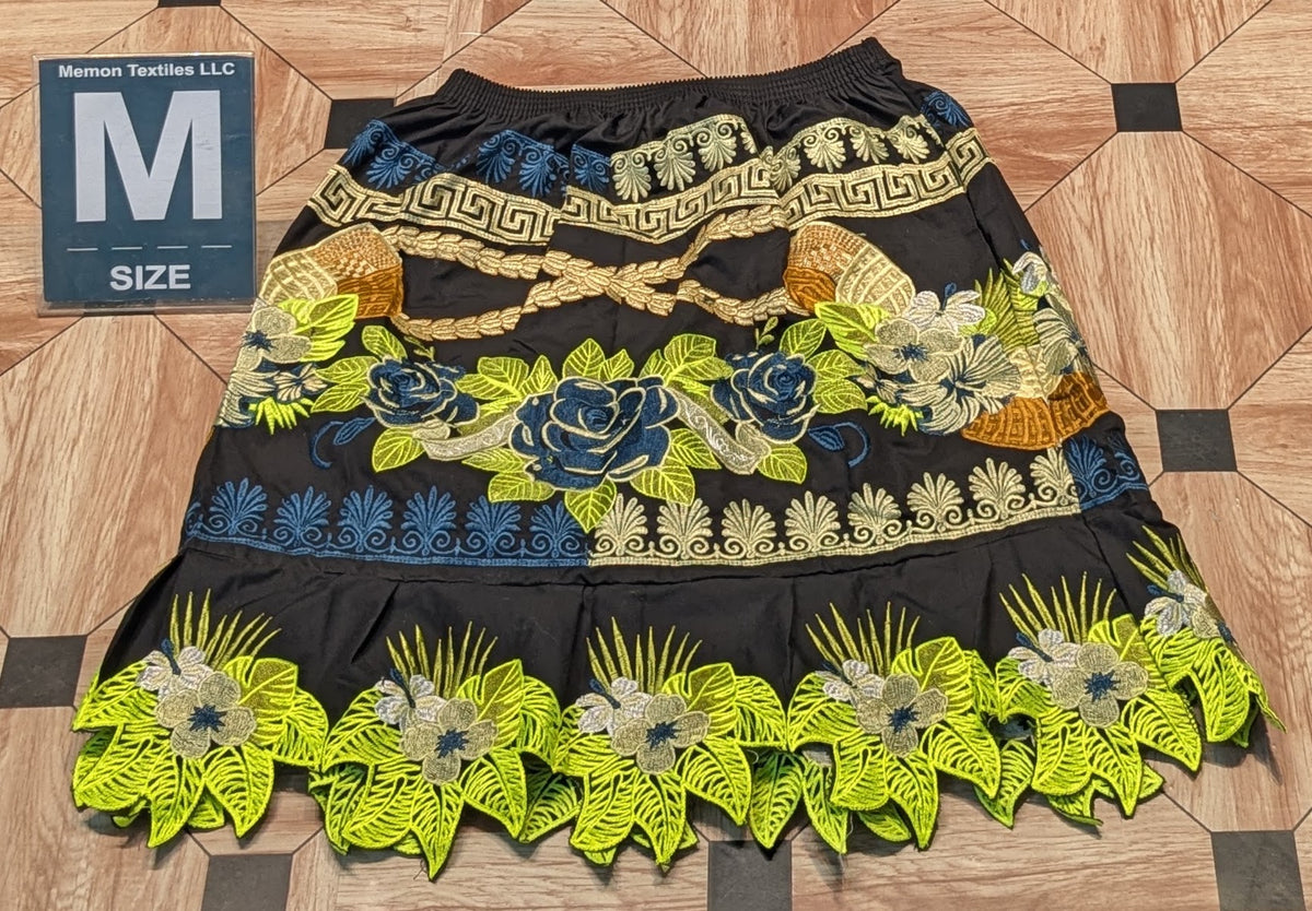 Floral Embroidered Island Skirts (Urohs) - M