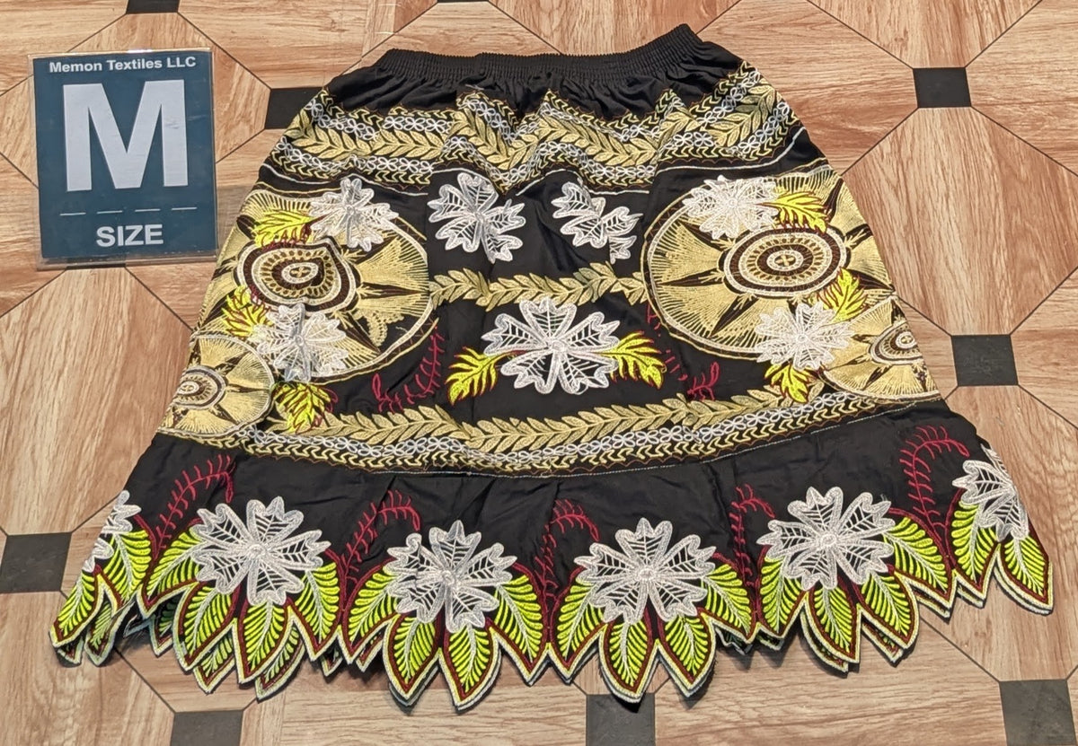 Floral Embroidered Island Skirts (Urohs) - M