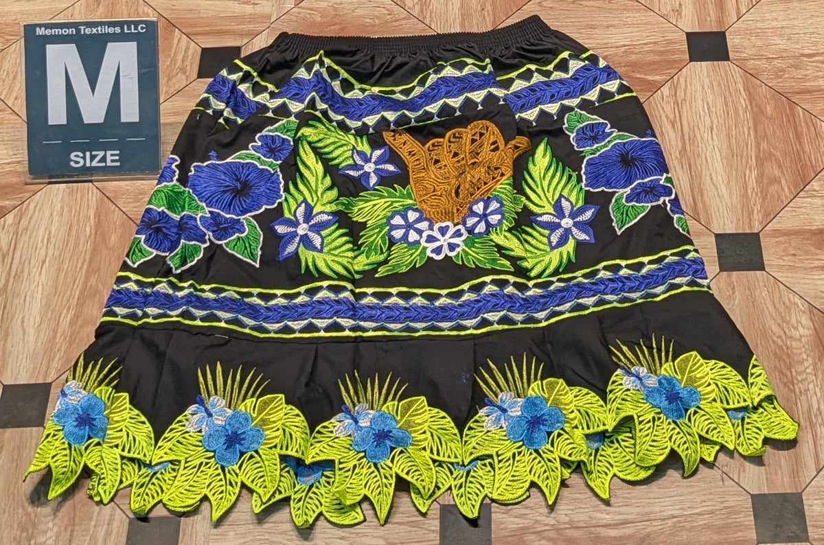 Floral Embroidered Island Skirts (Urohs) - M