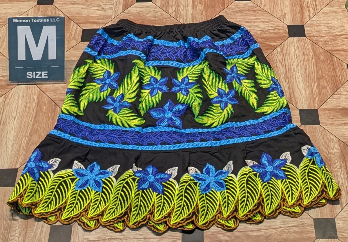 Floral Embroidered Island Skirts (Urohs) - M