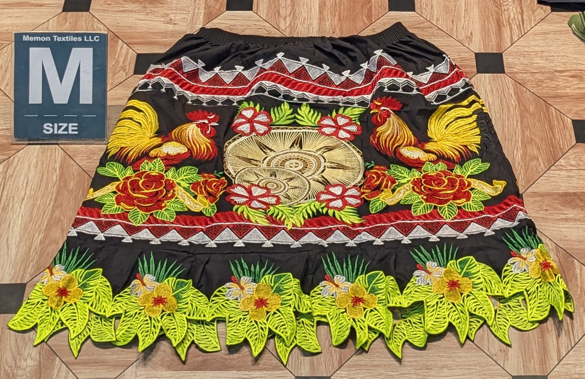 Floral Embroidered Island Skirts (Urohs) - M
