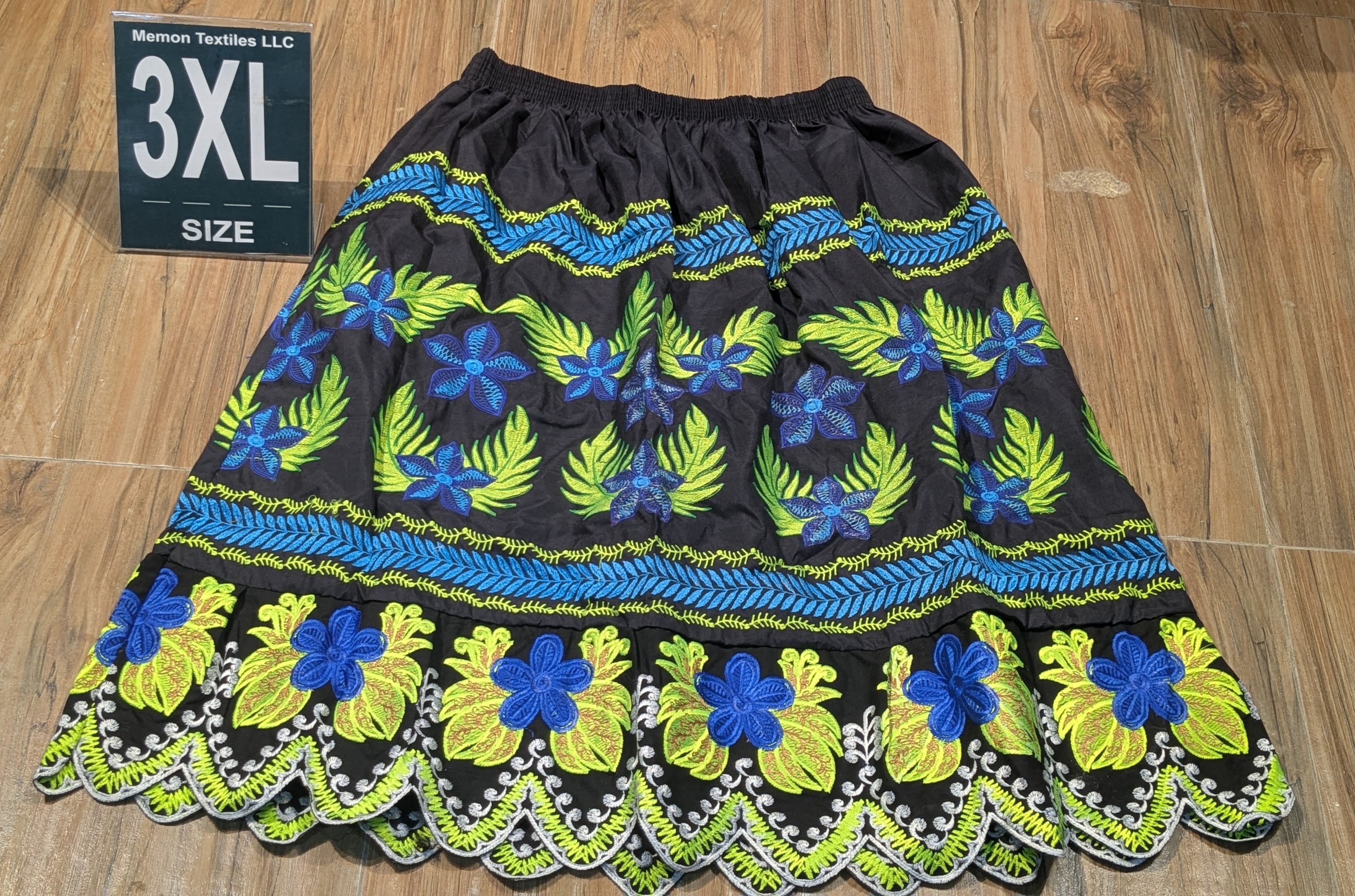 Floral Embroidered Island Skirts (Urohs) - 3XL