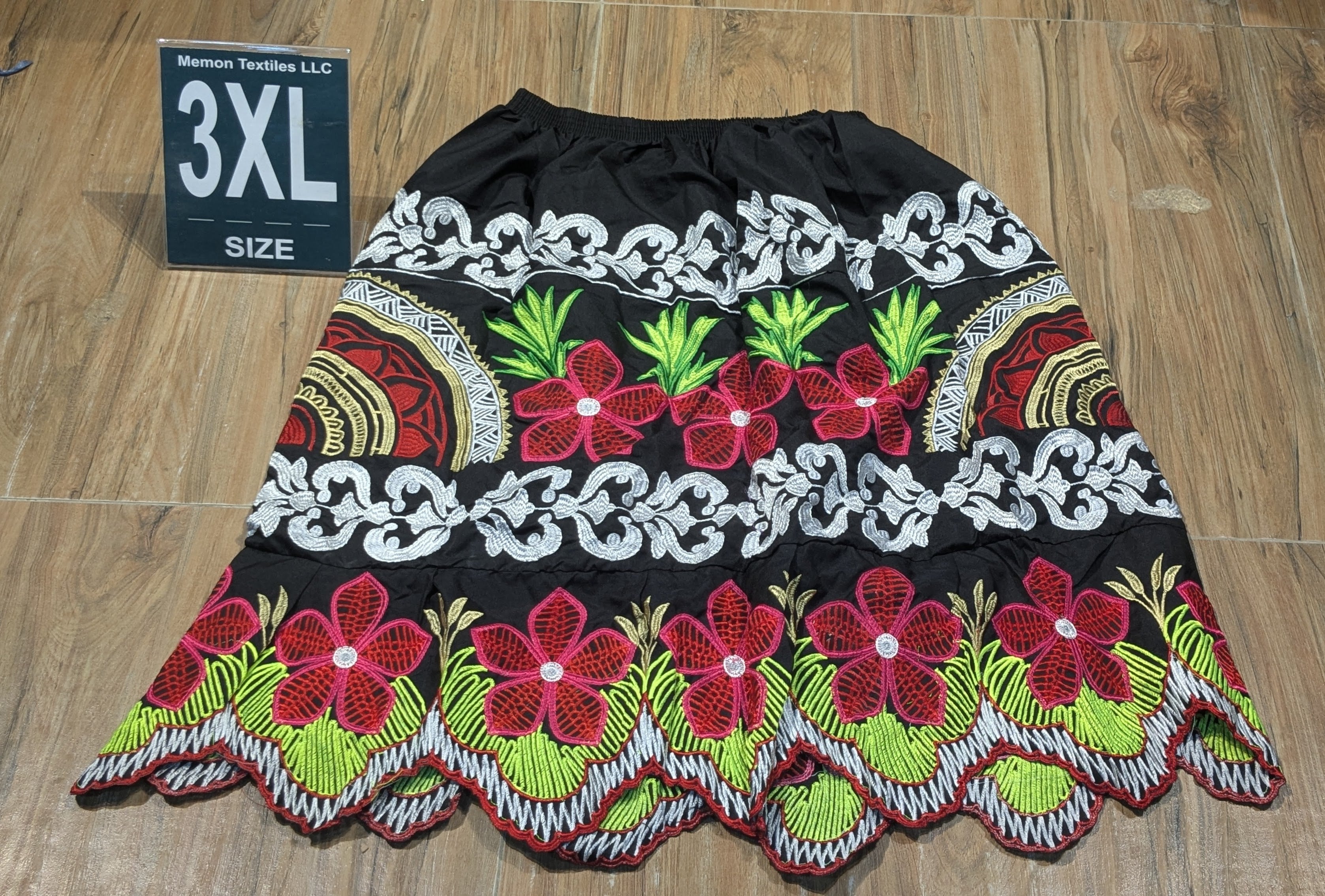 Floral Embroidered Island Skirts (Urohs) - 3XL