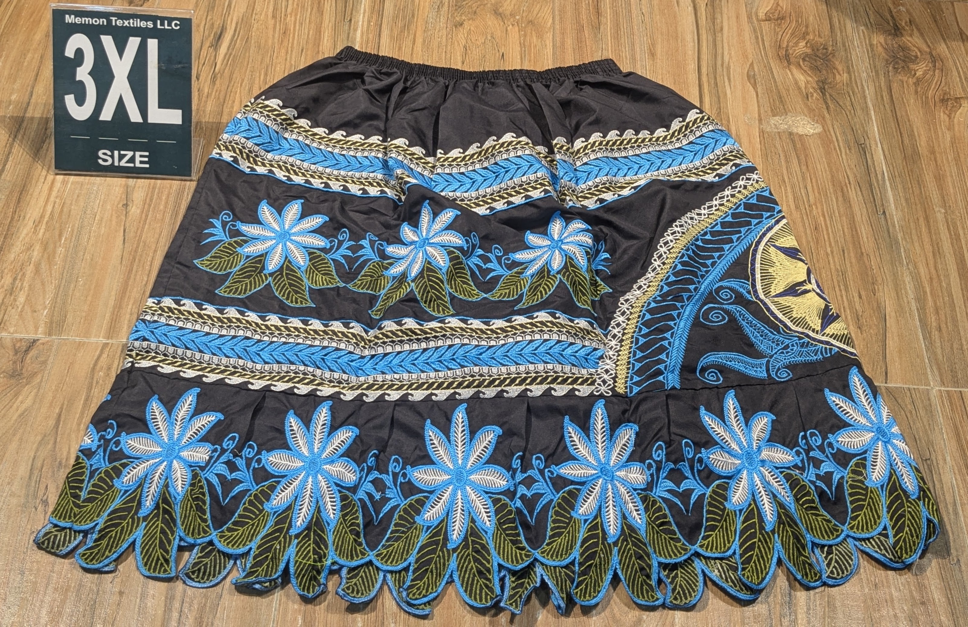Floral Embroidered Island Skirts (Urohs) - 3XL