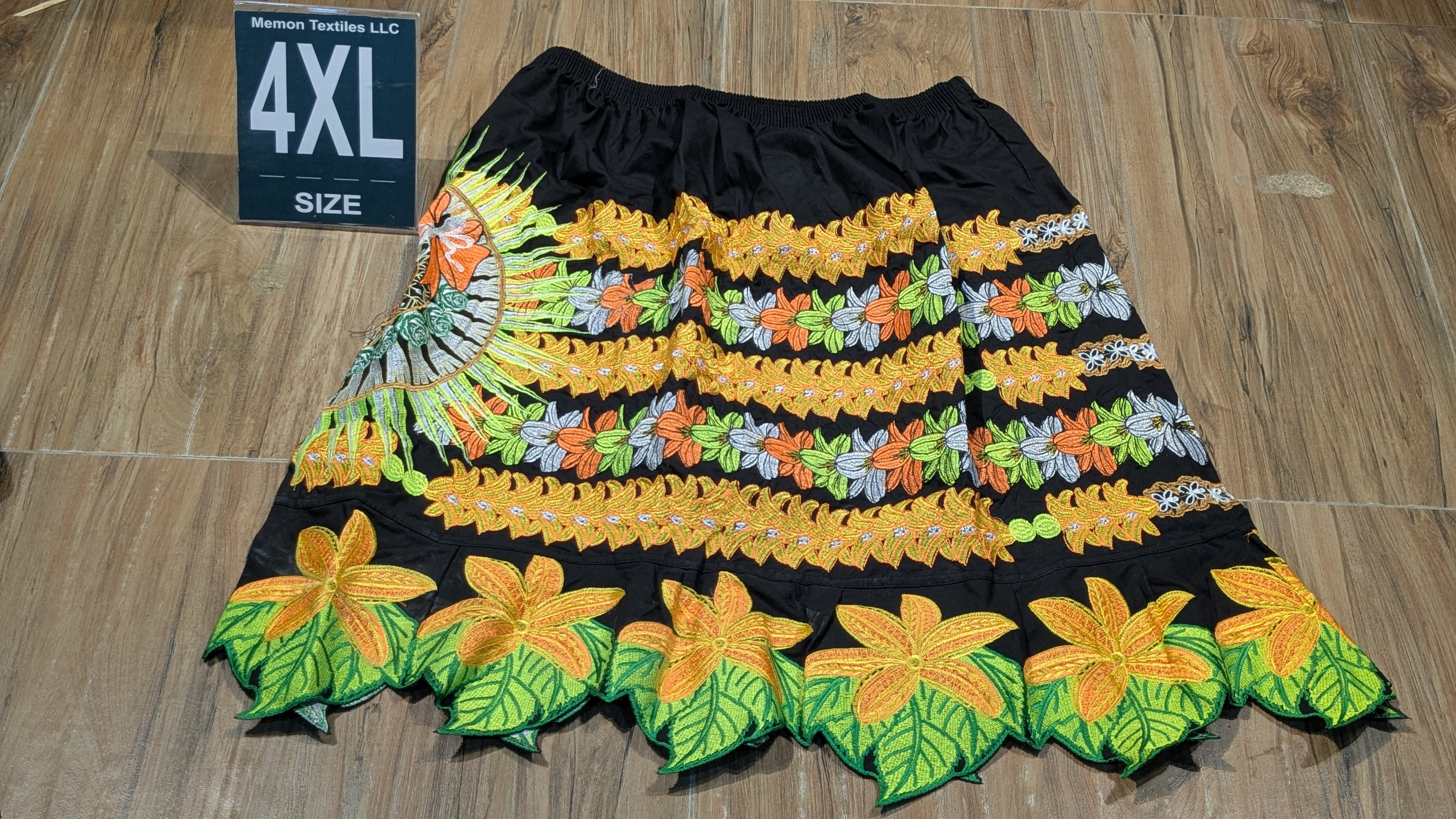 Floral Embroidered Island Skirts (Urohs) - 4XL