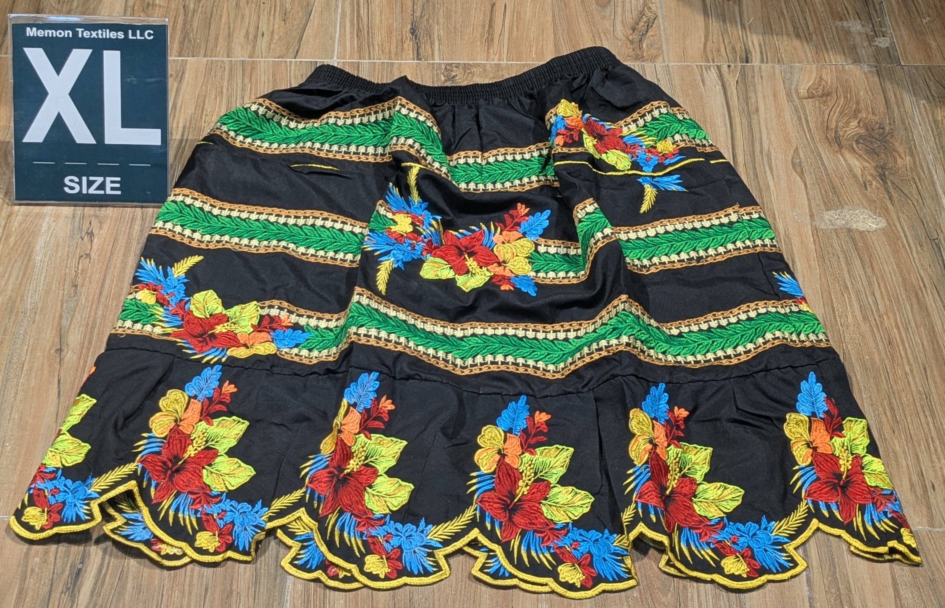 Floral Embroidered Island Skirts (Urohs) - XL