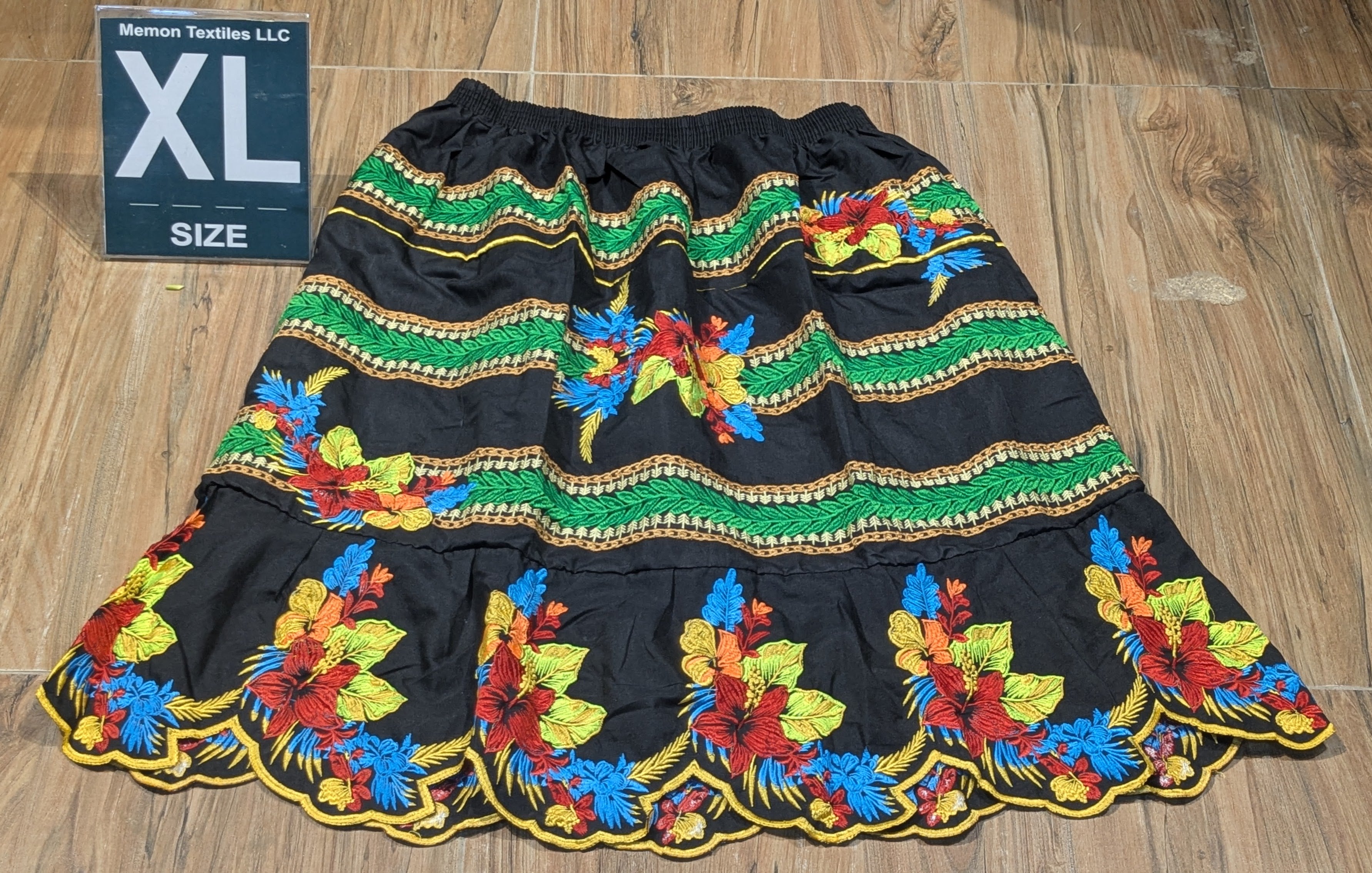 Floral Embroidered Island Skirts (Urohs) - XL