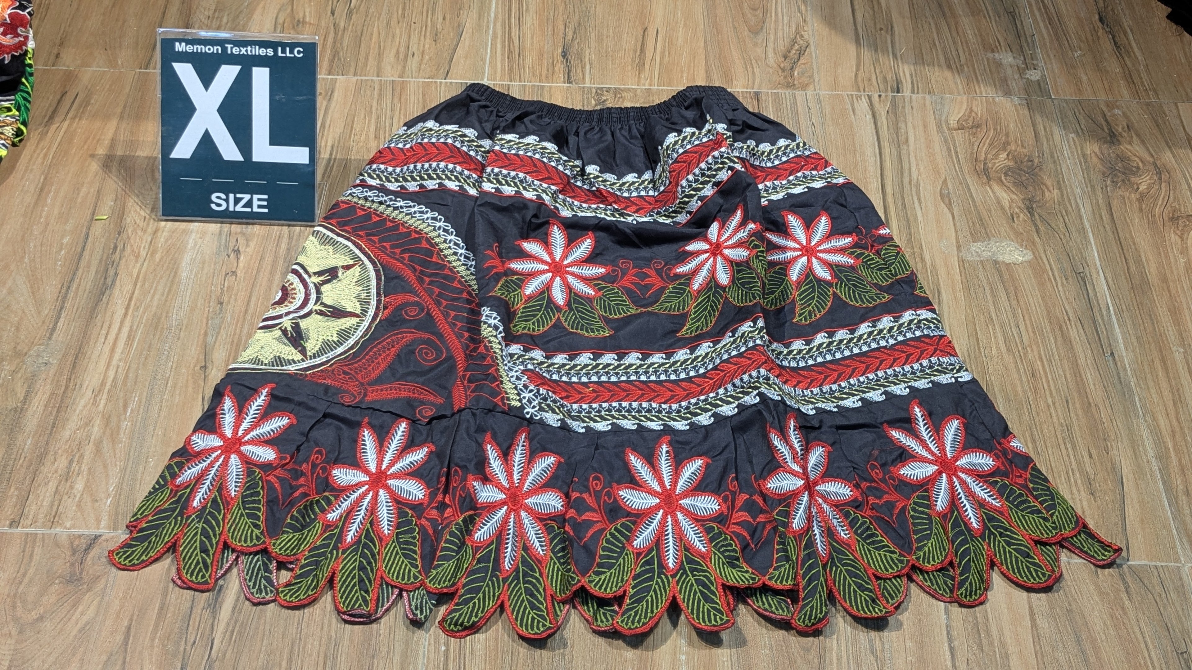 Floral Embroidered Island Skirts (Urohs) - XL