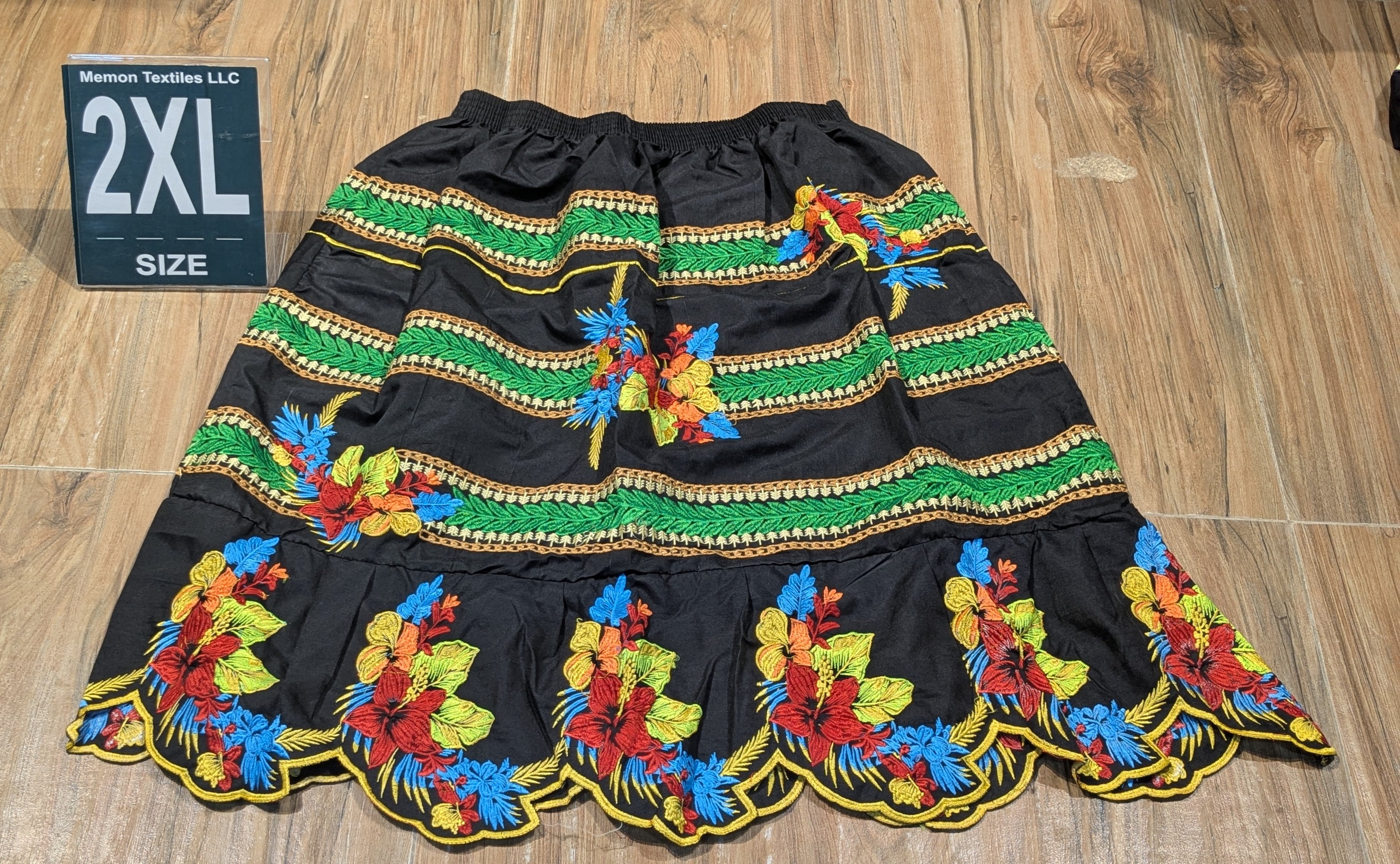 Floral Embroidered Island Skirts (Urohs) - 2XL