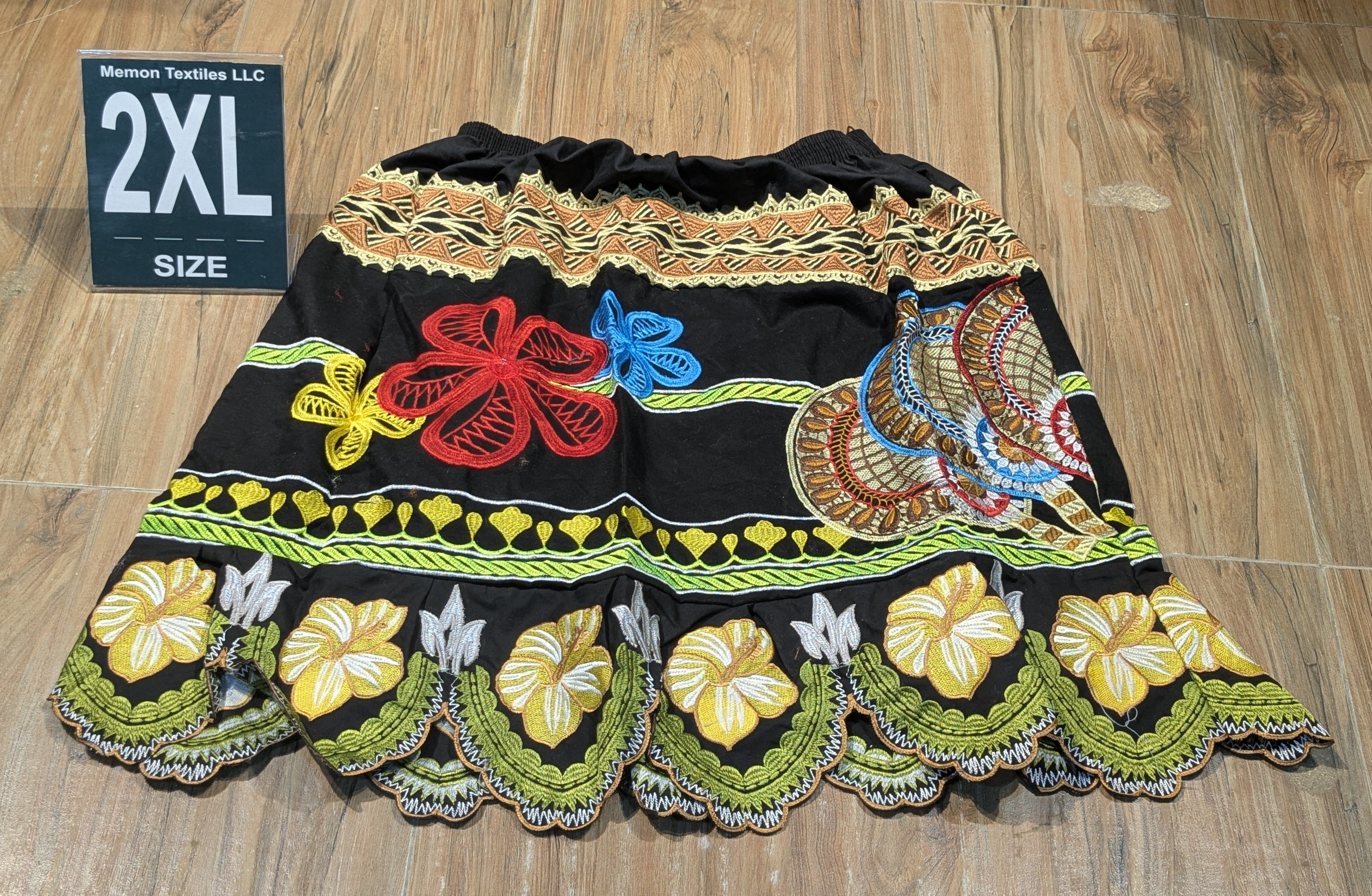 Floral Embroidered Island Skirts (Urohs) - 2XL