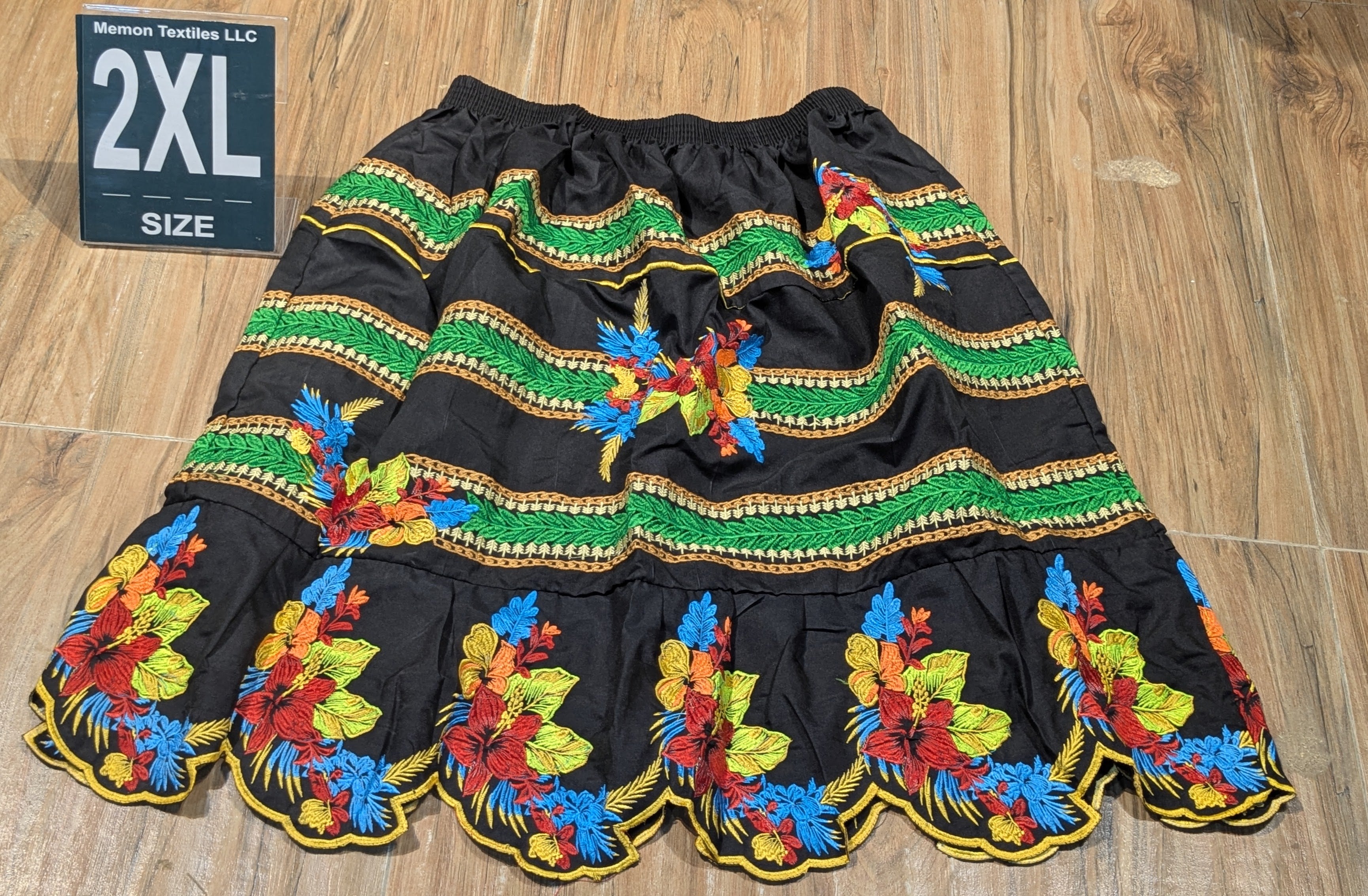 Floral Embroidered Island Skirts (Urohs) - 2XL