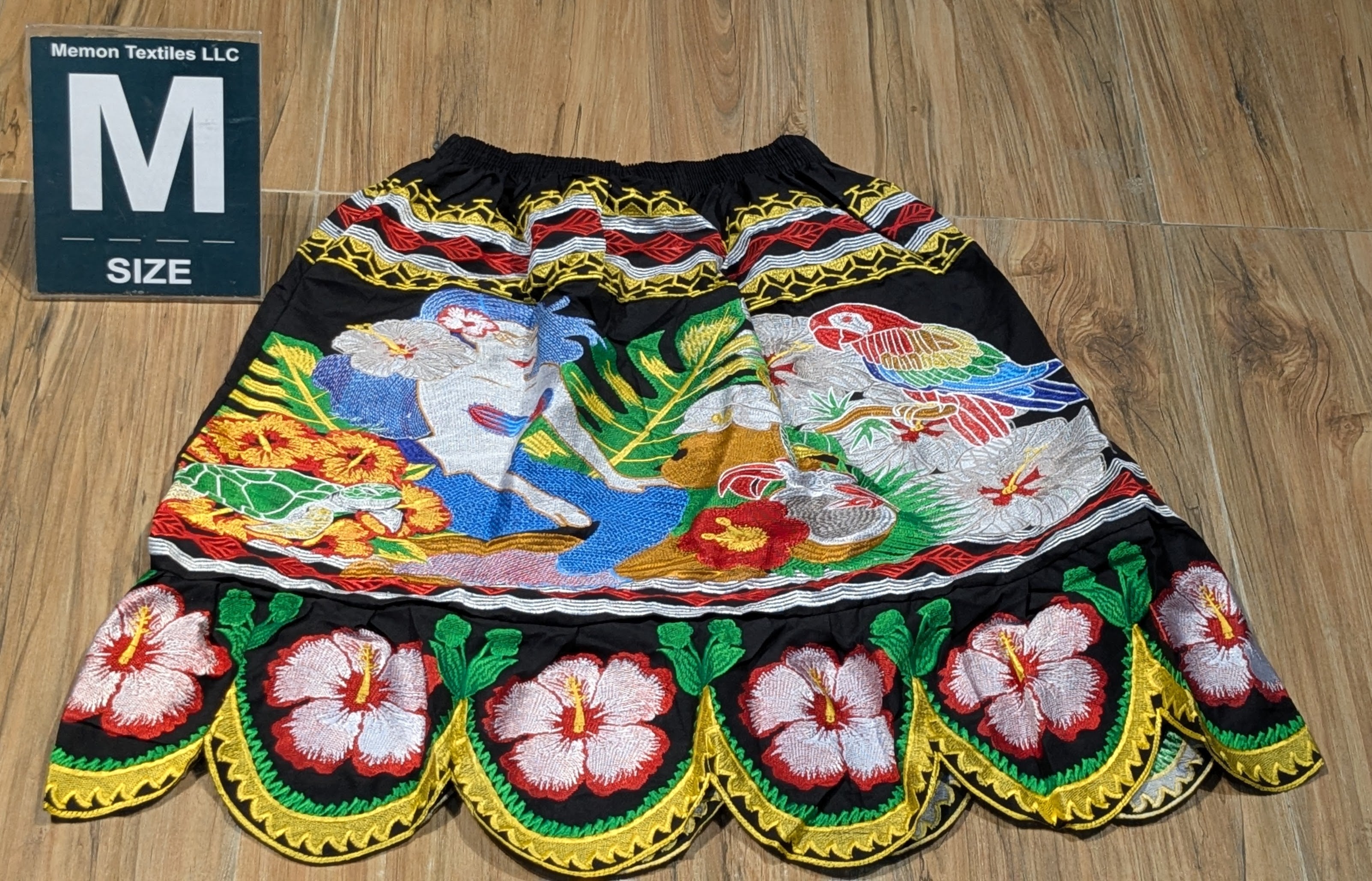 Floral Embroidered Island Skirts (Urohs) - M #1423