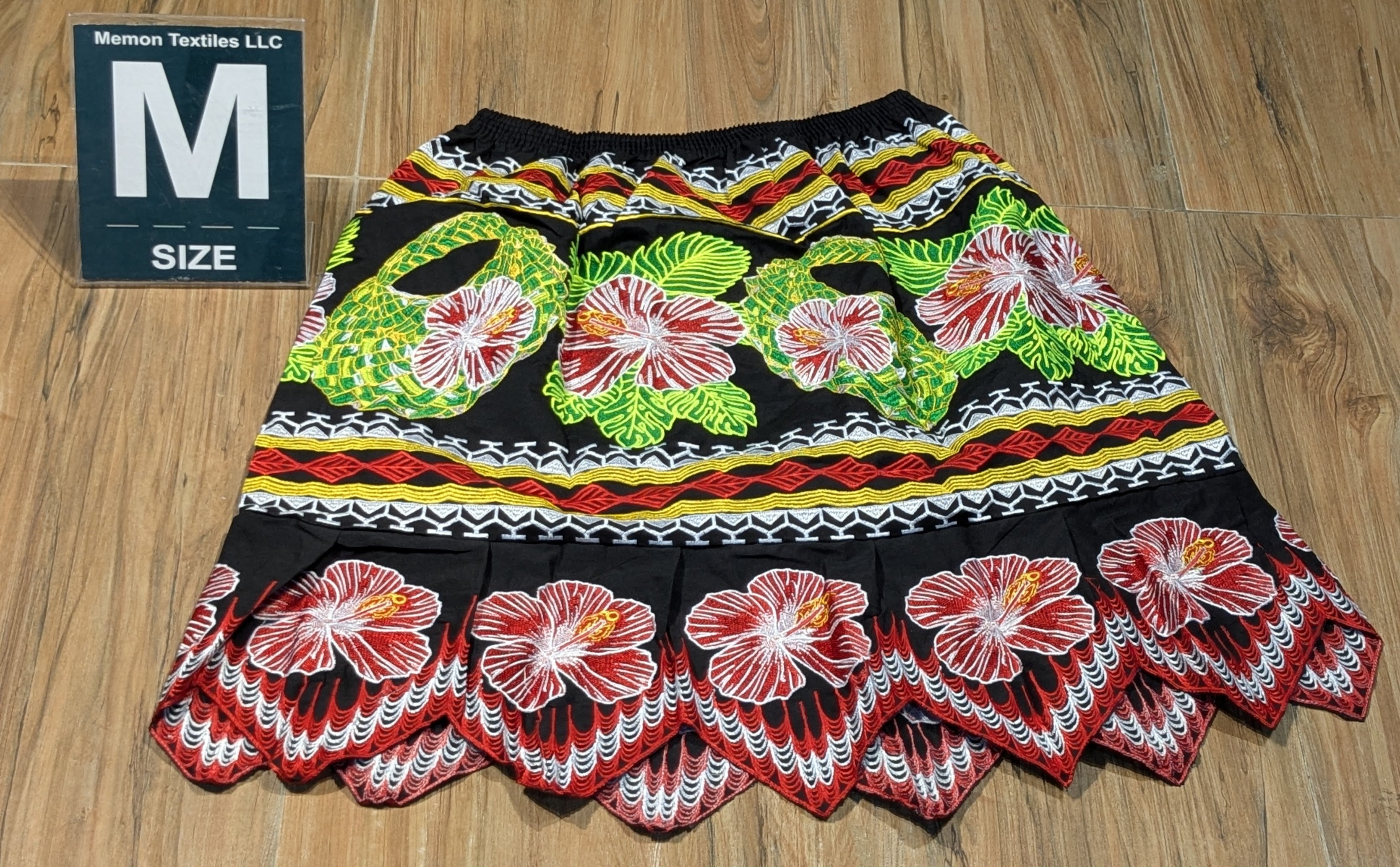Floral Embroidered Island Skirts (Urohs) - M #1432