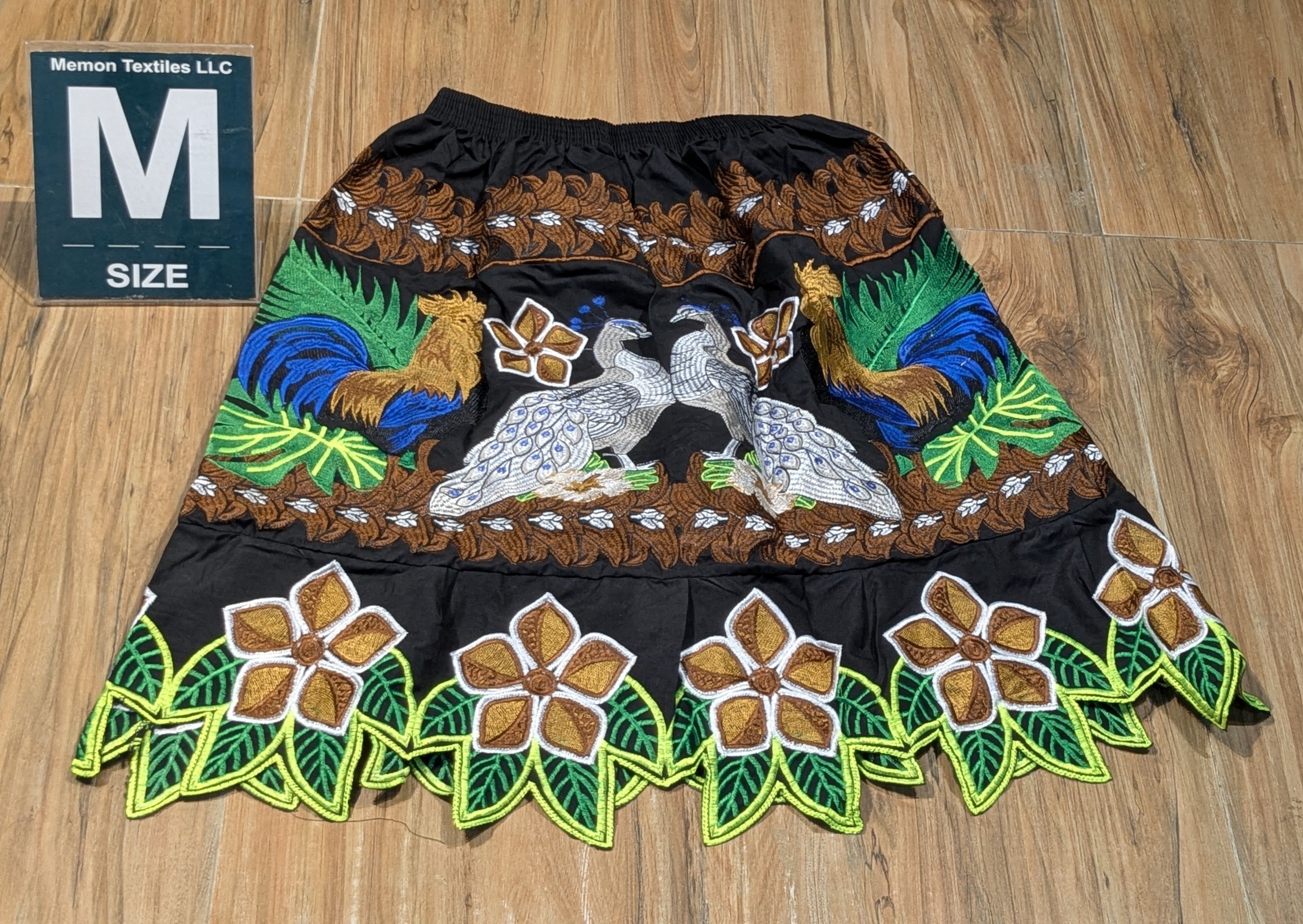 Floral Embroidered Island Skirts (Urohs) - M #1433