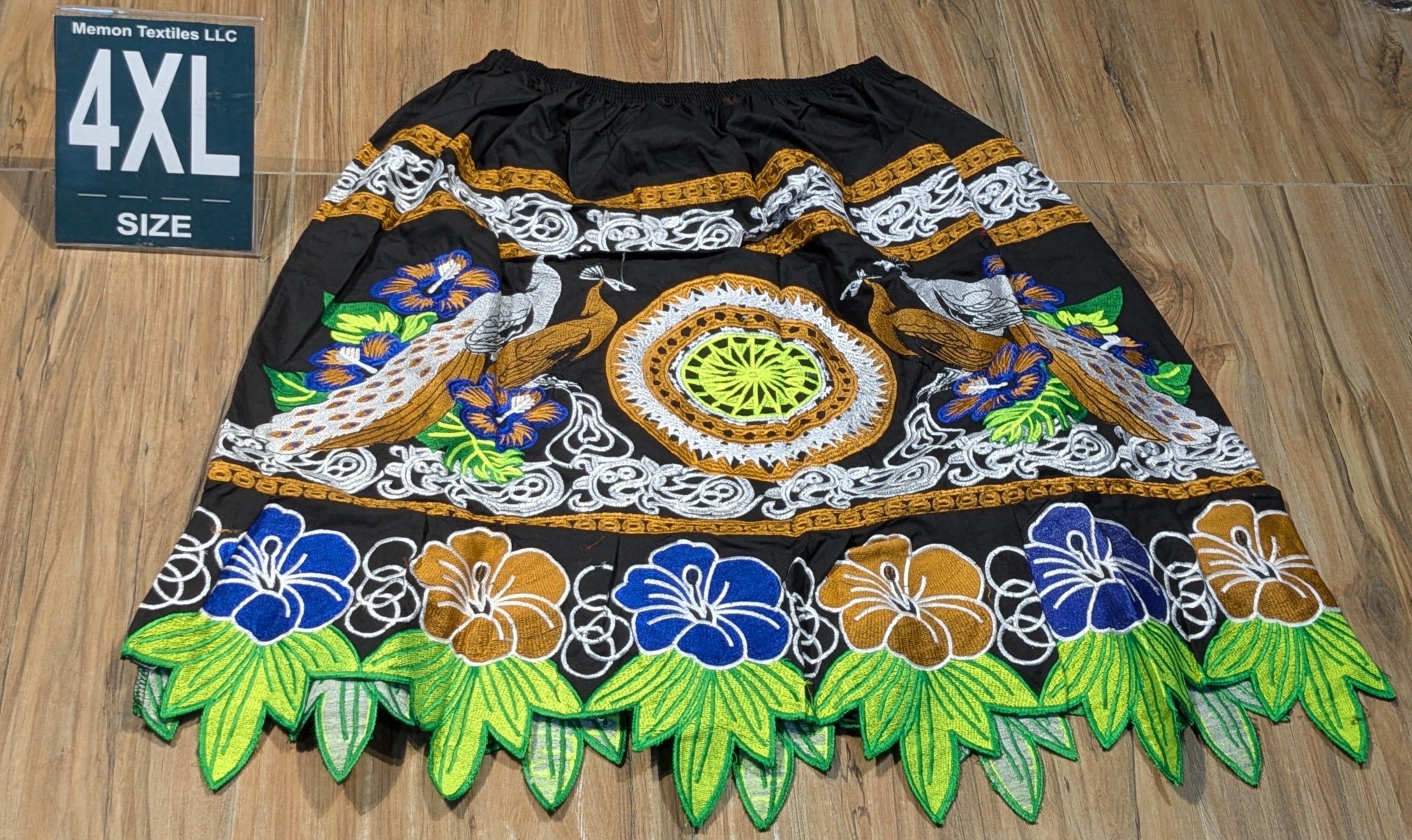 Floral Embroidered Island Skirts (Urohs) - 4XL #1437