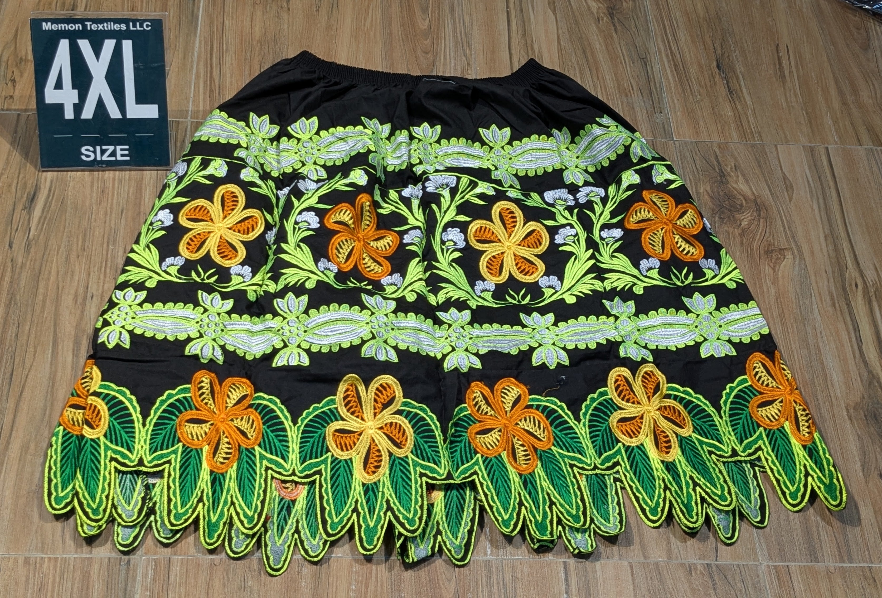 Floral Embroidered Island Skirts (Urohs) - 4XL #1443