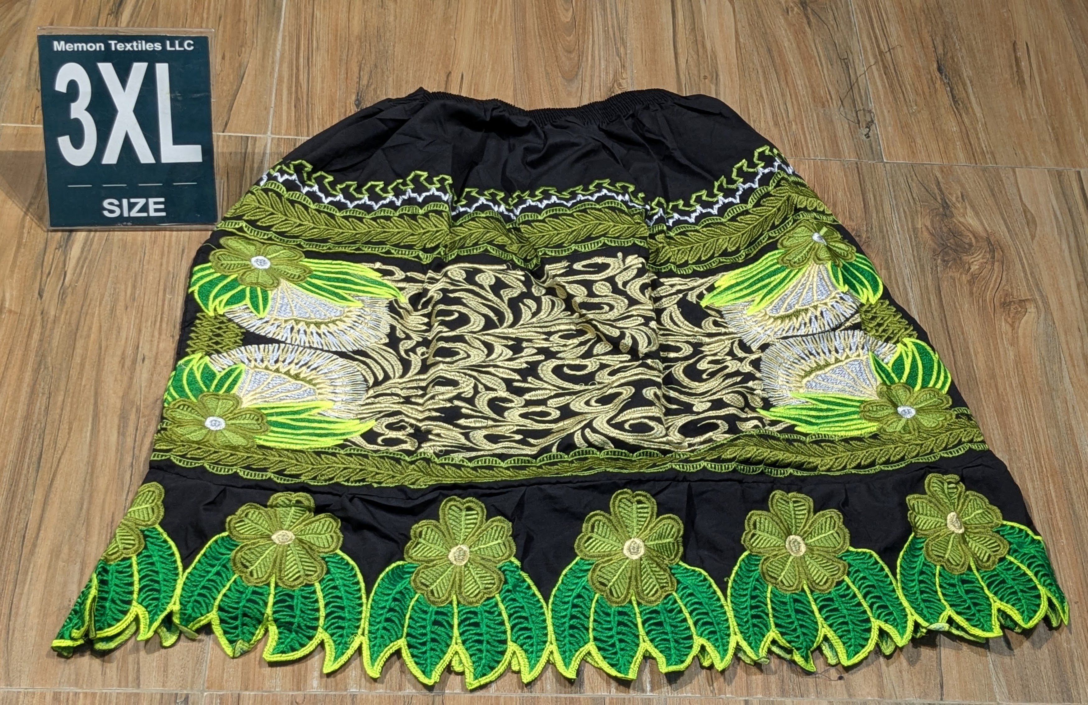 Floral Embroidered Island Skirts (Urohs) - 3XL #1444