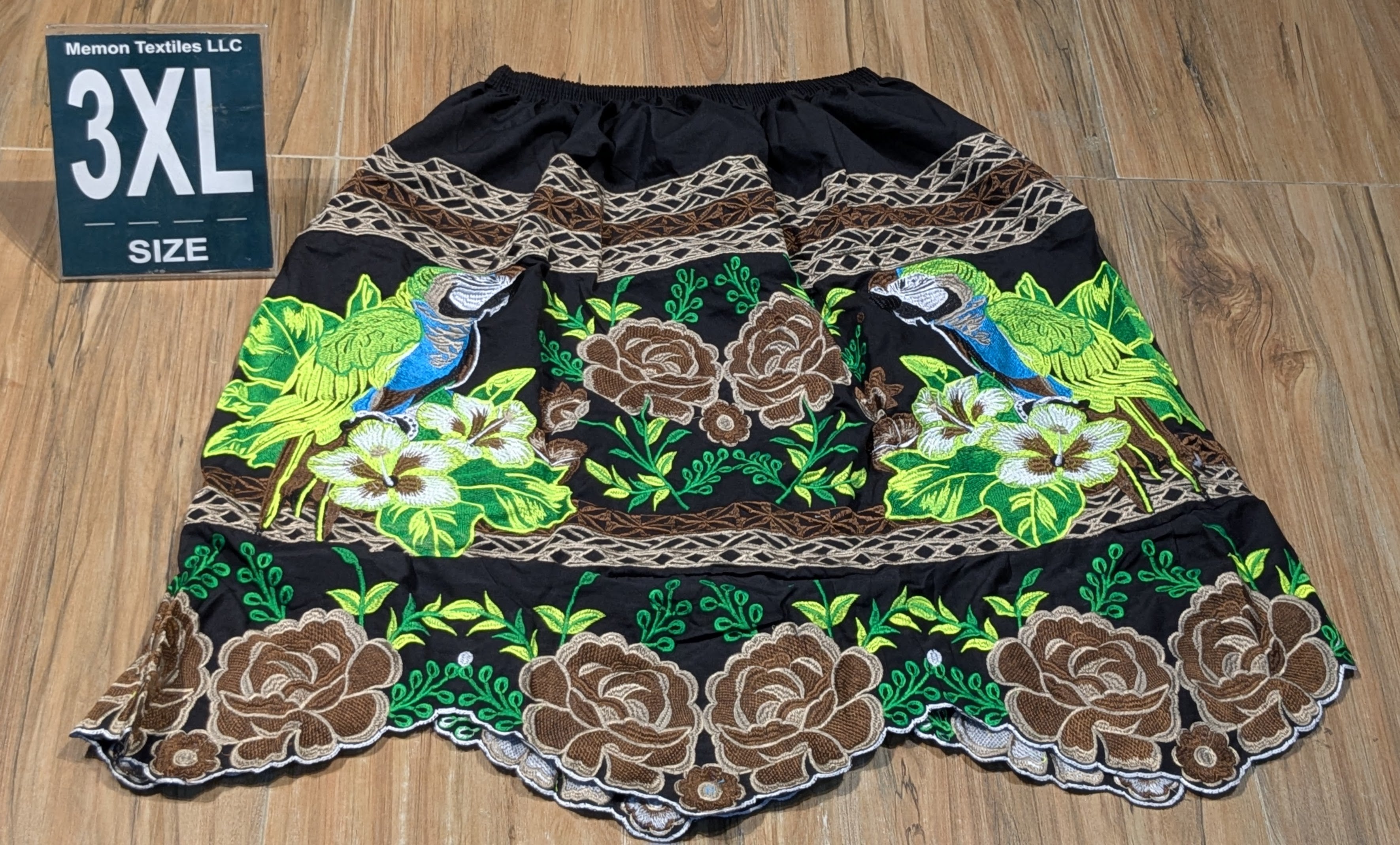 Floral Embroidered Island Skirts (Urohs) - 3XL #1446