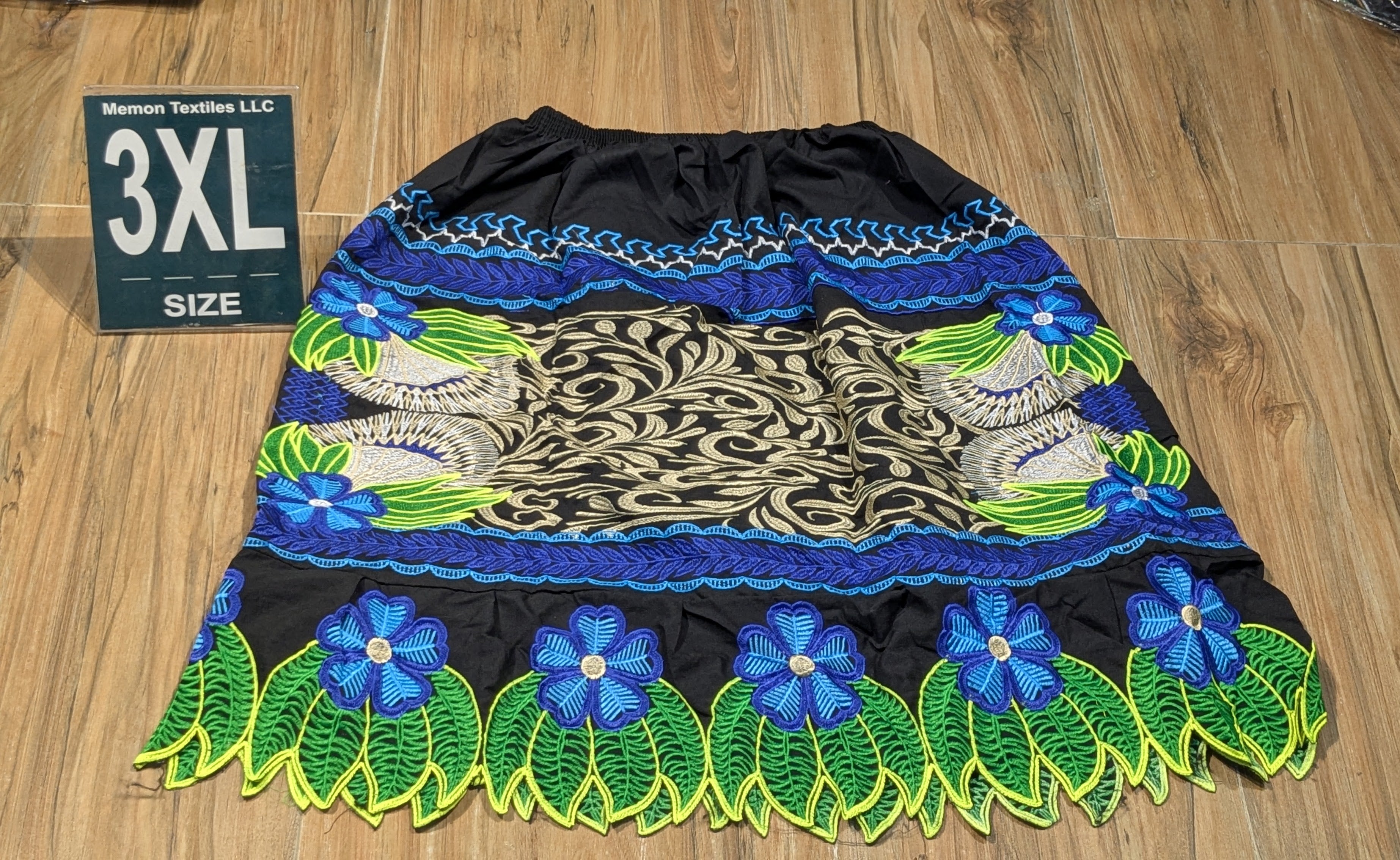 Floral Embroidered Island Skirts (Urohs) - 3XL #1448