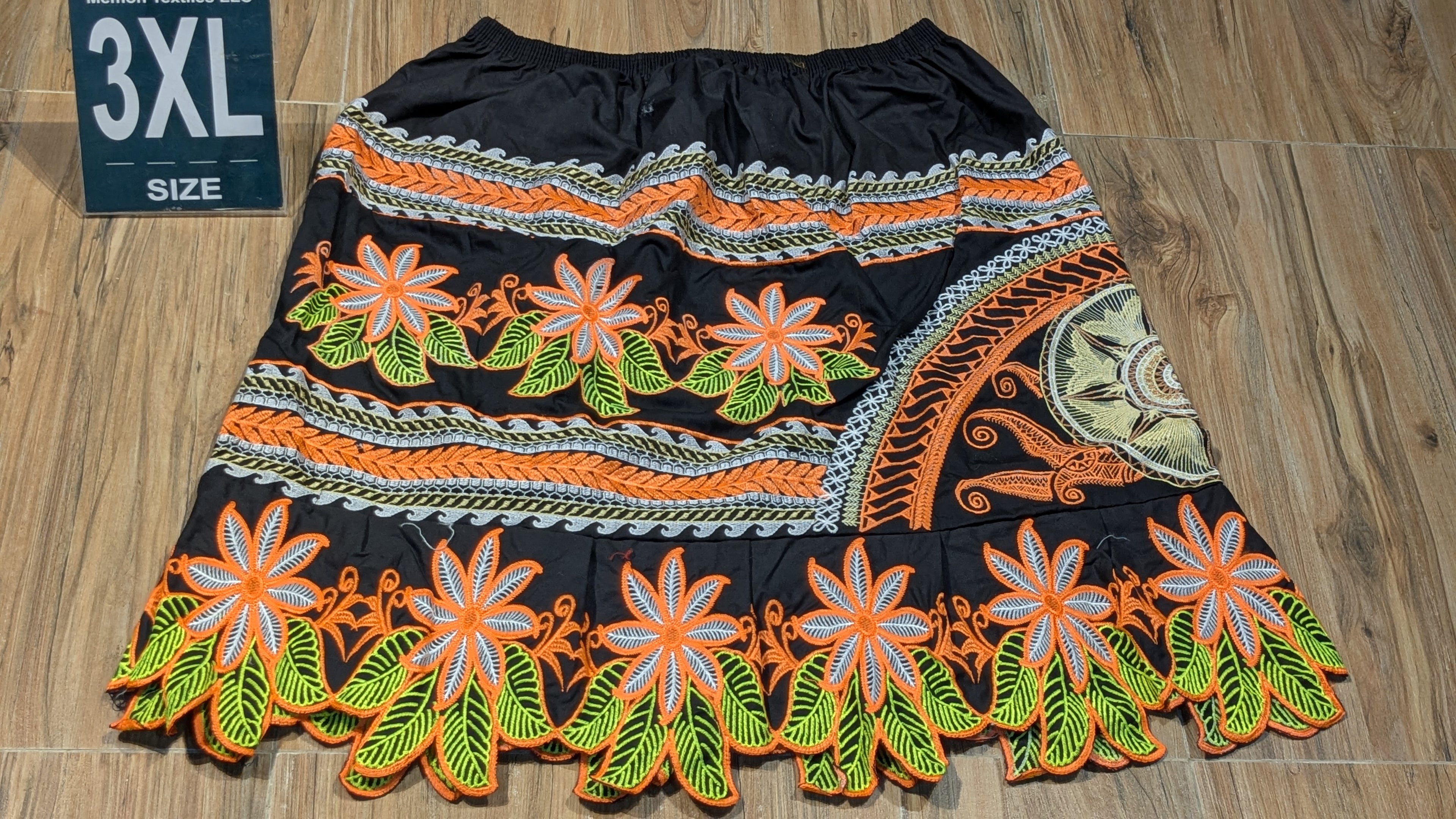 Floral Embroidered Island Skirts (Urohs) - 3XL #1461