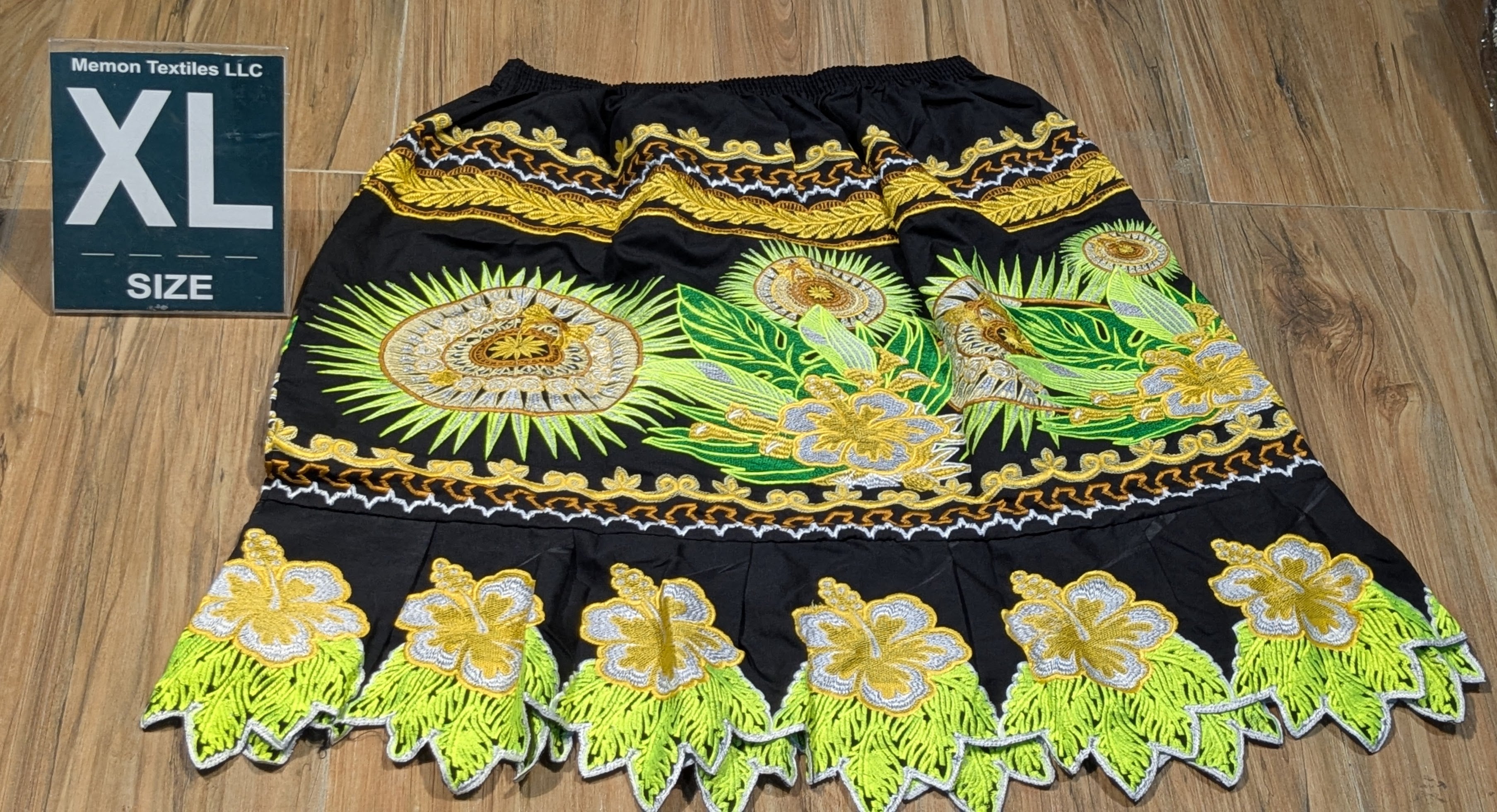 Floral Embroidered Island Skirts (Urohs) - XL #1465