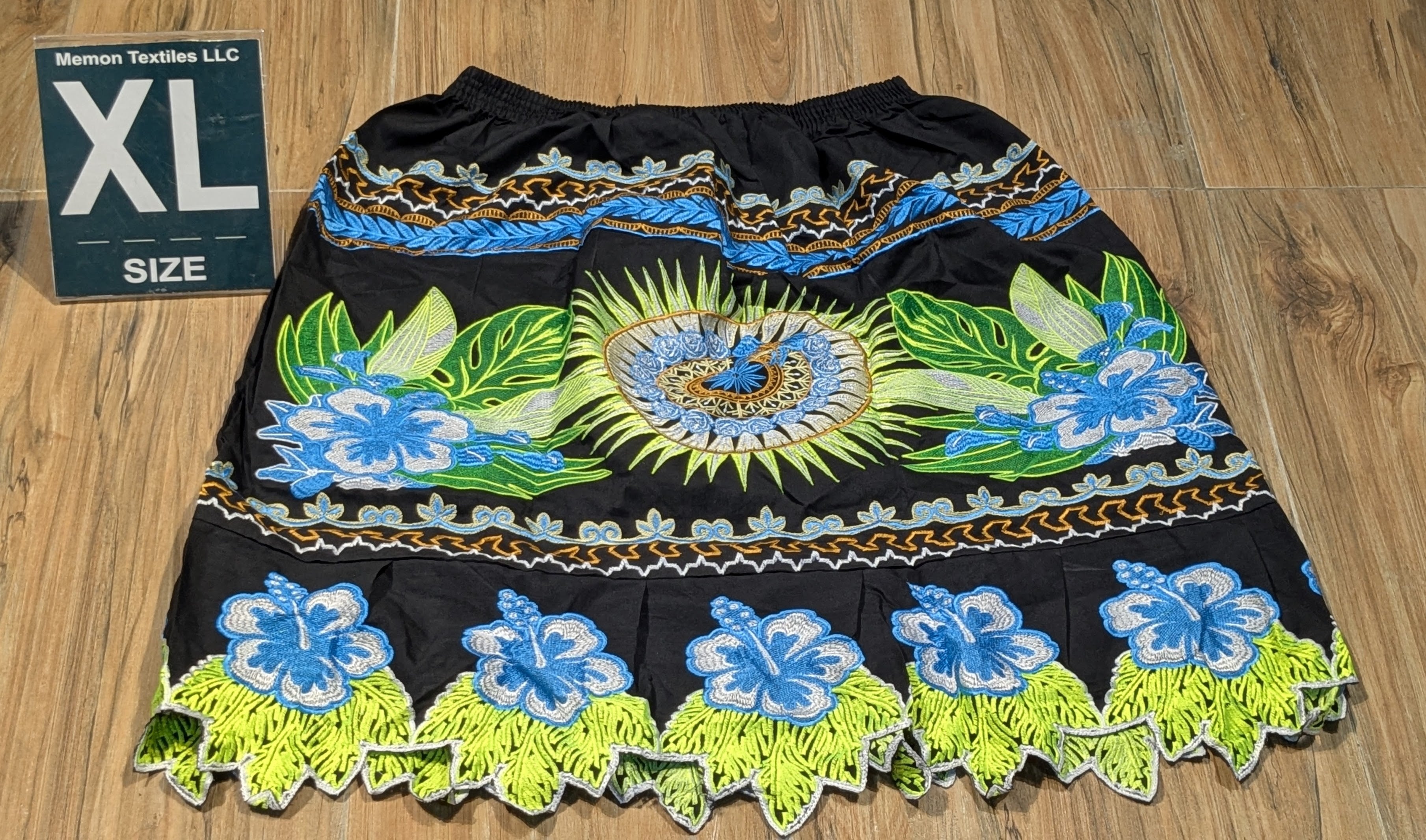Floral Embroidered Island Skirts (Urohs) - XL #1467