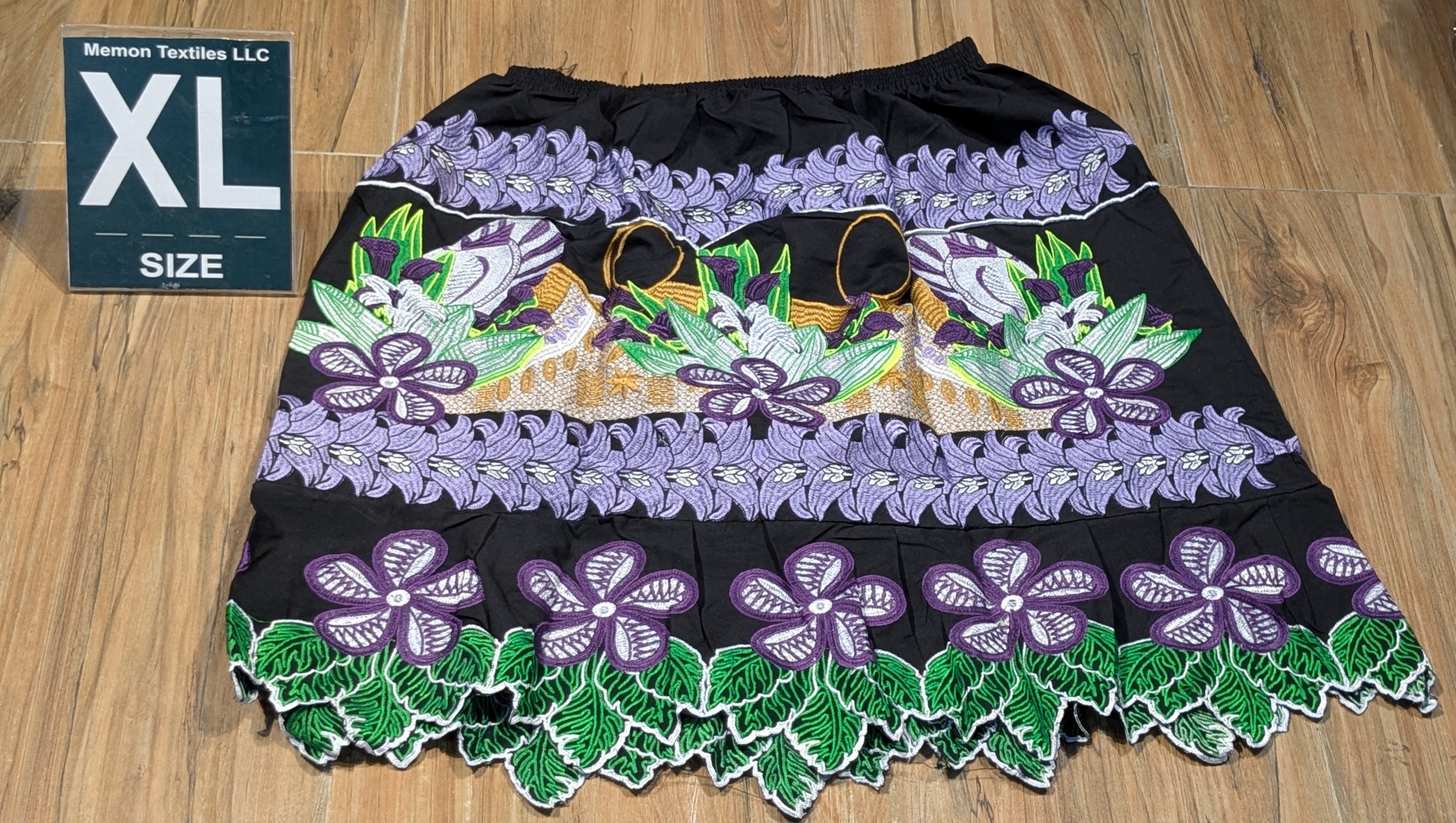 Floral Embroidered Island Skirts (Urohs) - XL #1469