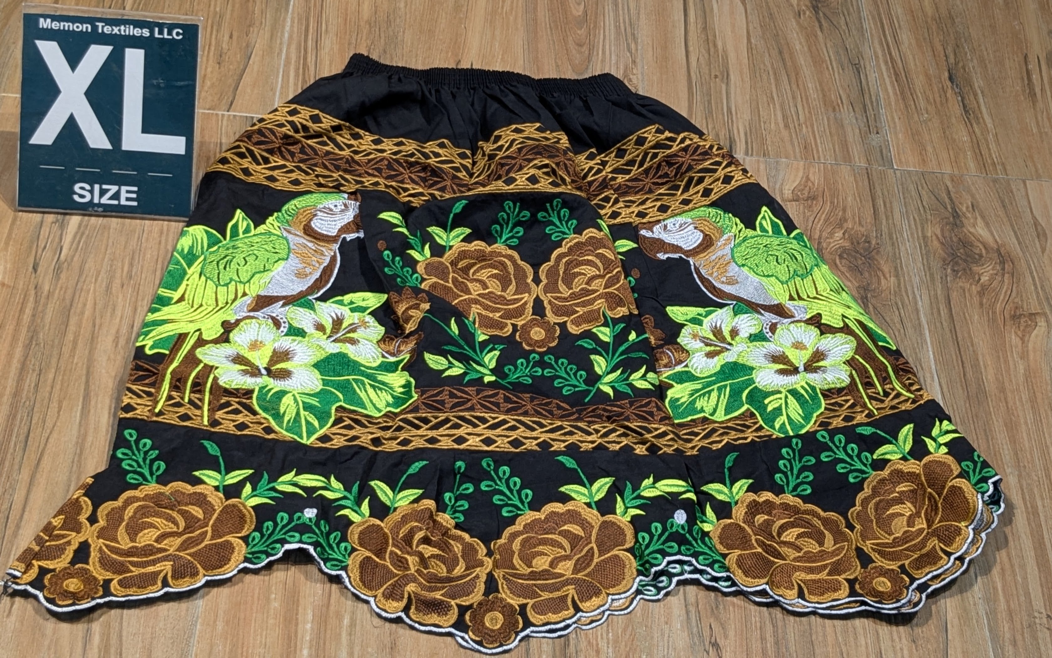 Floral Embroidered Island Skirts (Urohs) - XL #1471