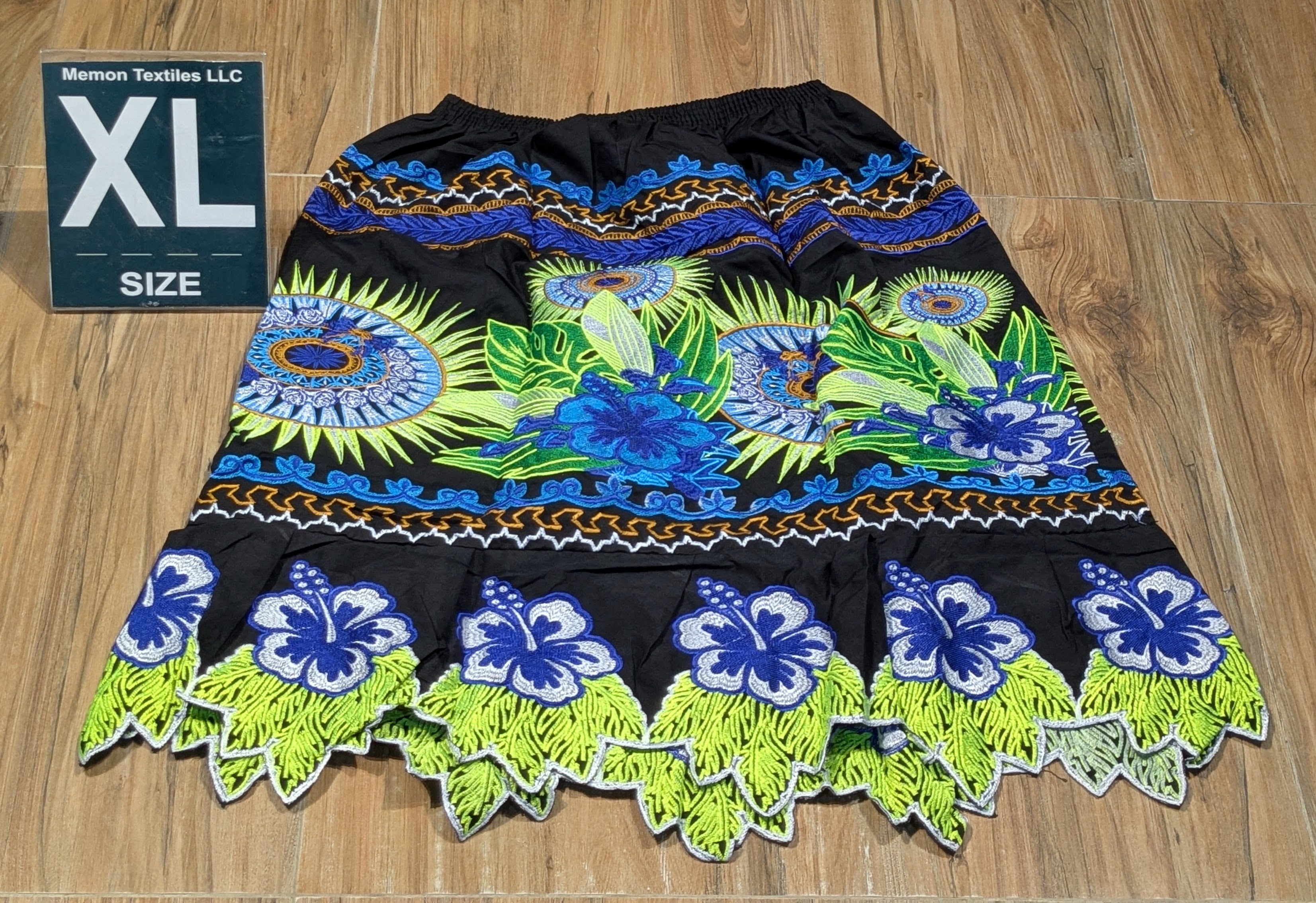 Floral Embroidered Island Skirts (Urohs) - XL #1474