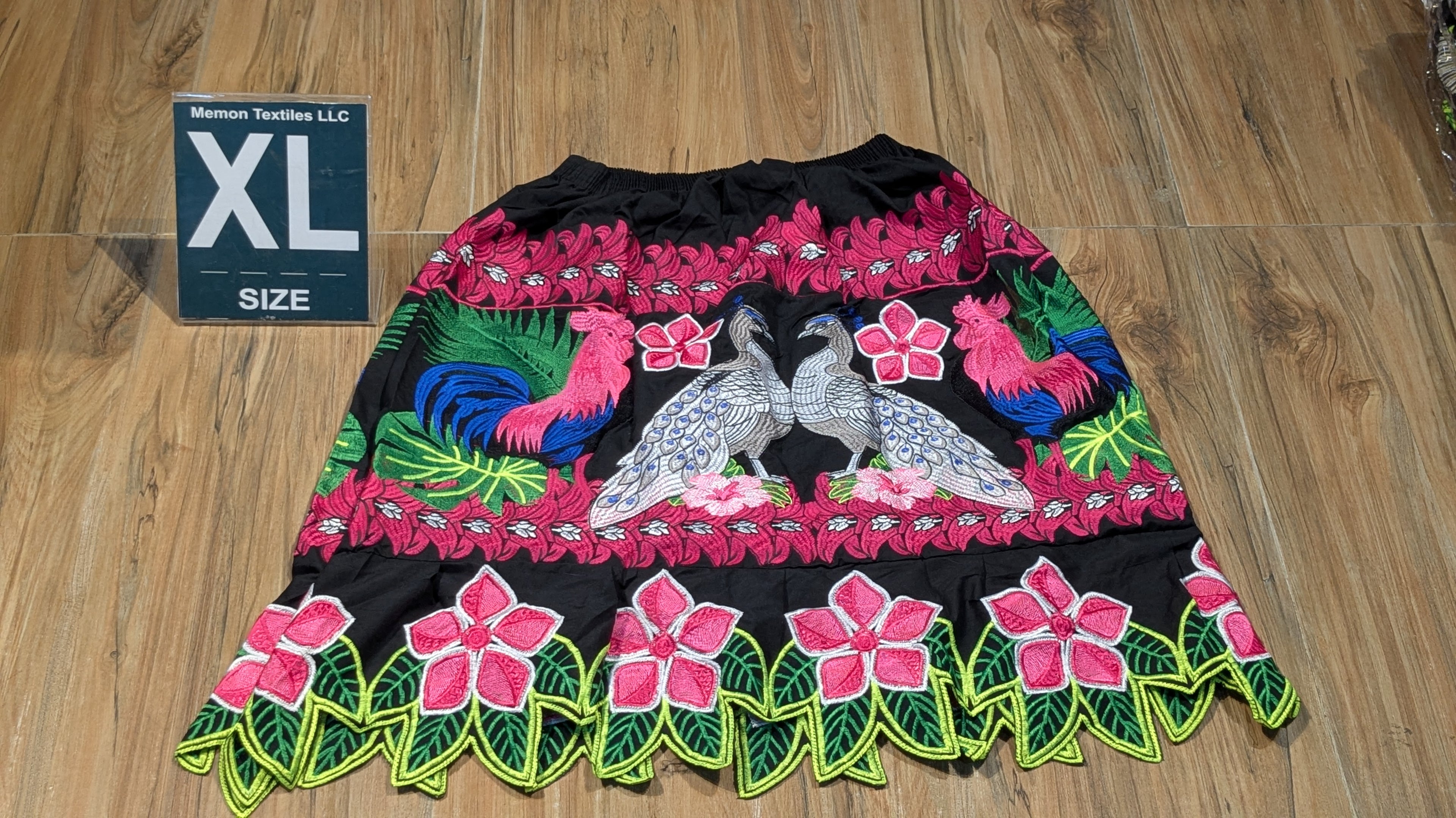 Floral Embroidered Island Skirts (Urohs) - XL #1477