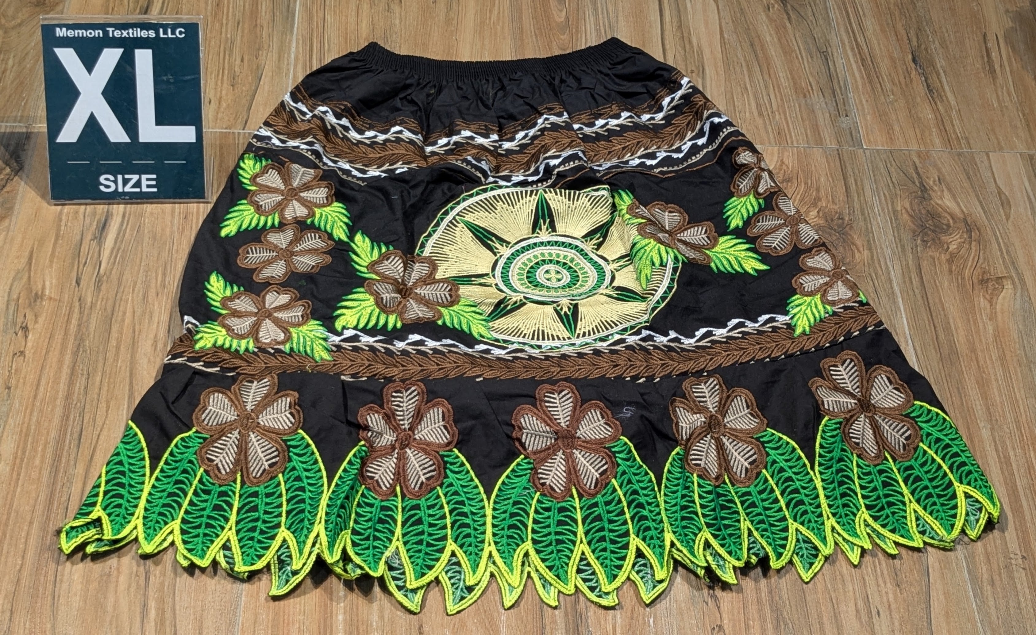 Floral Embroidered Island Skirts (Urohs) - XL #1480