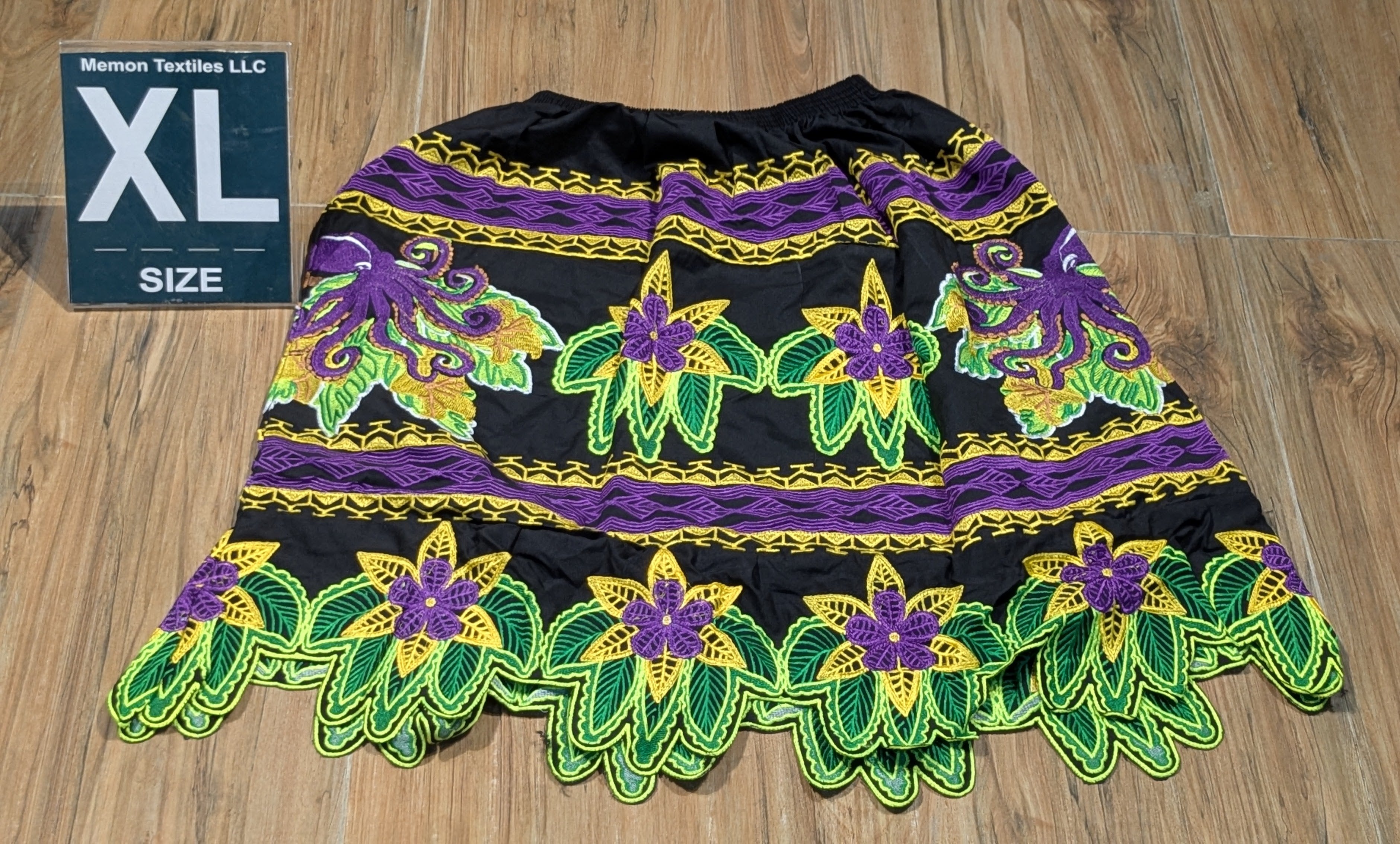 Floral Embroidered Island Skirts (Urohs) - XL #1481