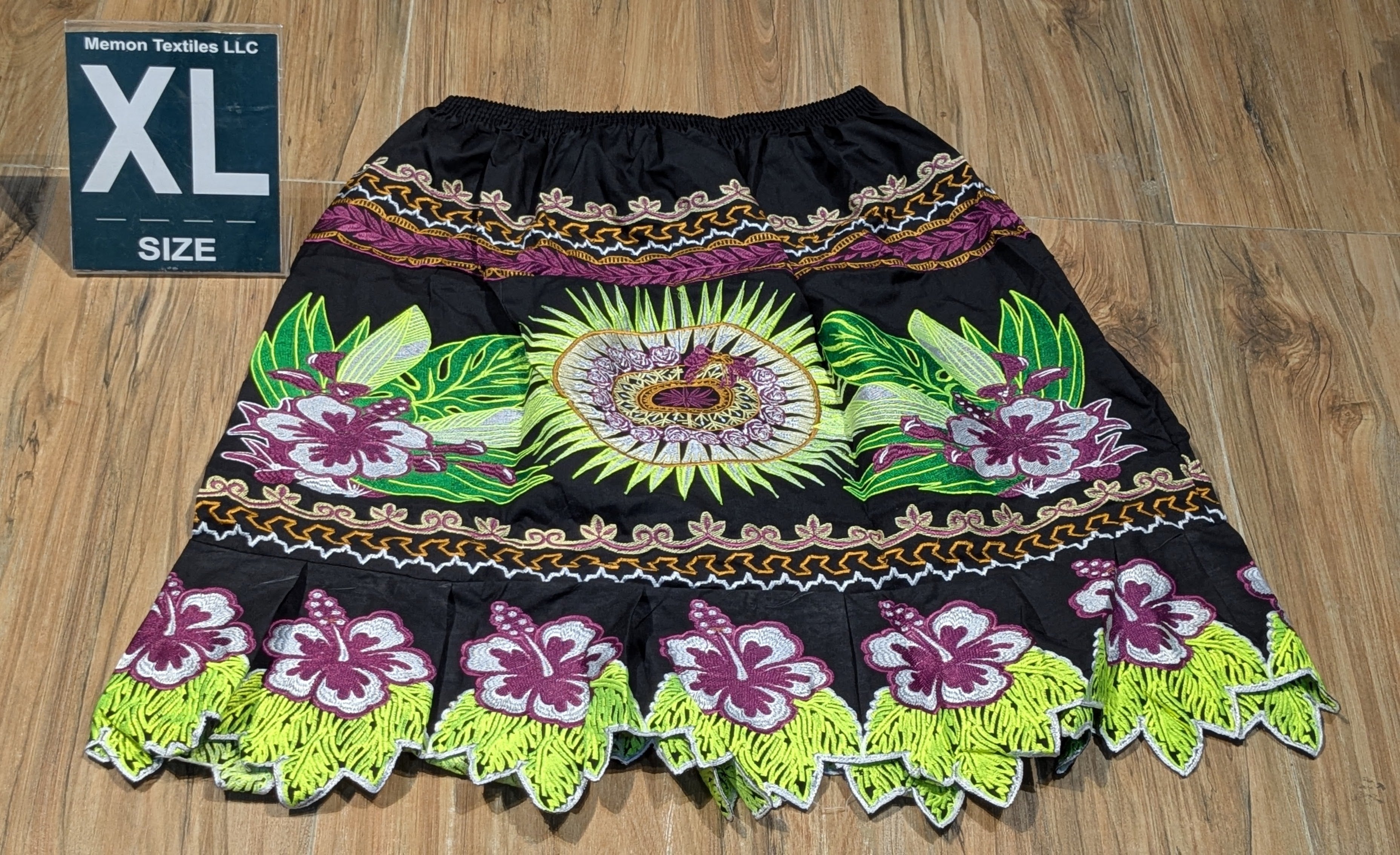 Floral Embroidered Island Skirts (Urohs) - XL #1482