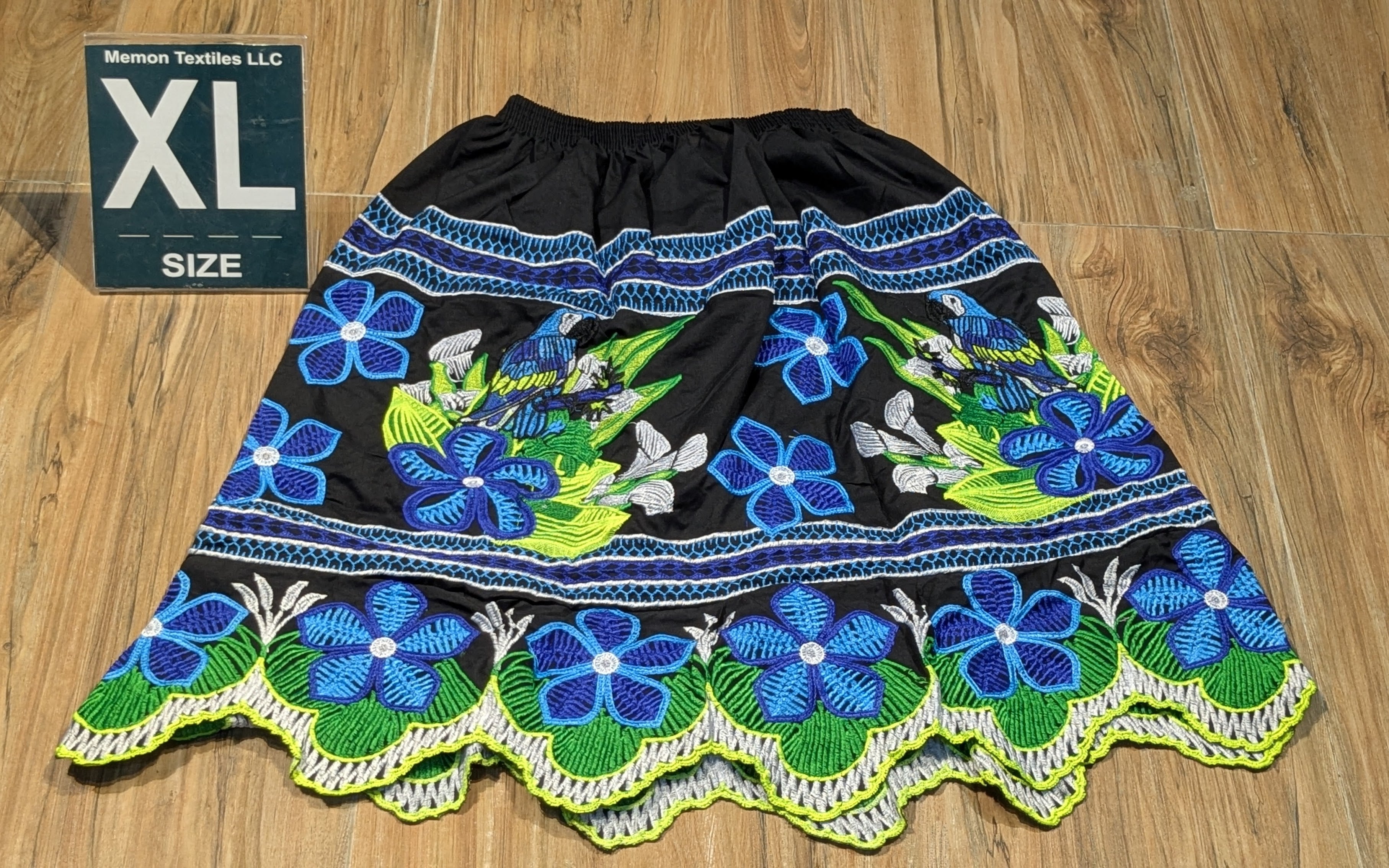 Floral Embroidered Island Skirts (Urohs) - XL #1484