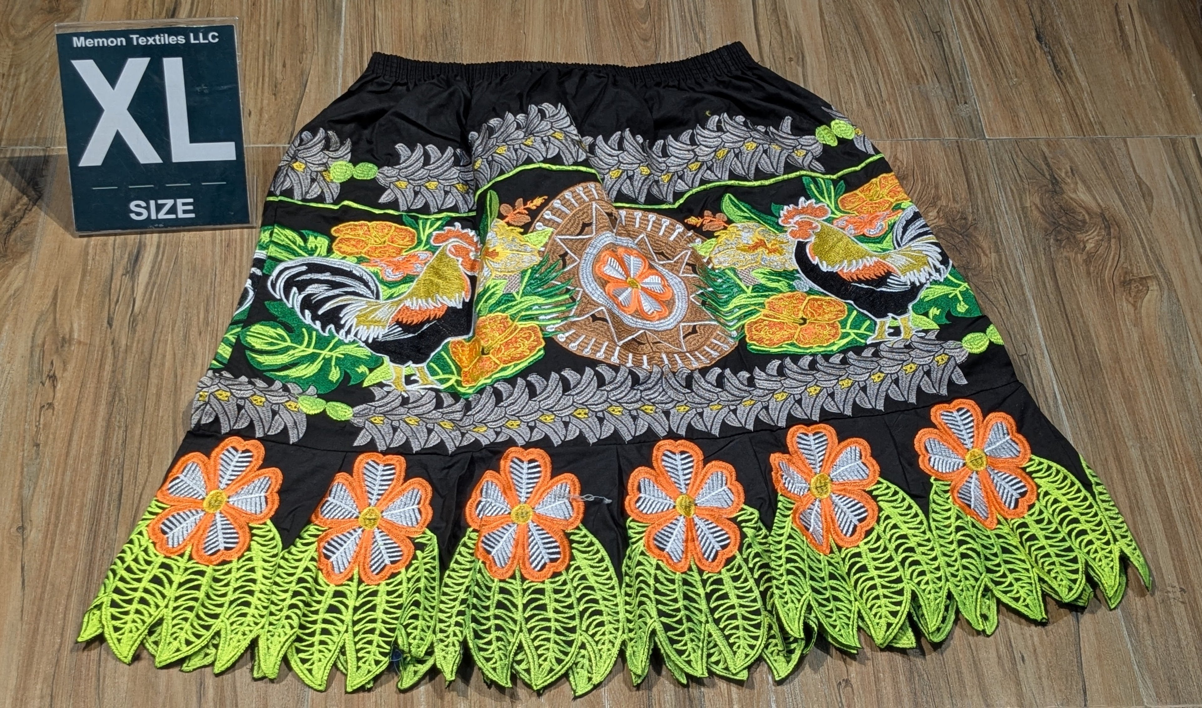 Floral Embroidered Island Skirts (Urohs) - XL #1485