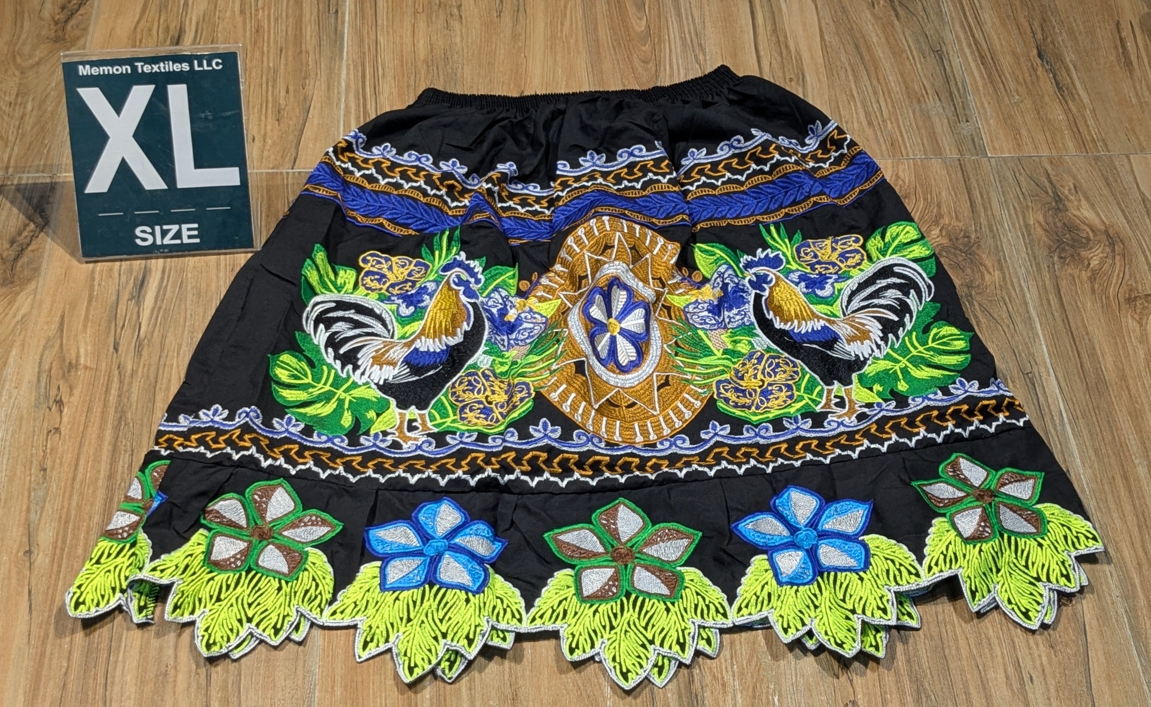Floral Embroidered Island Skirts (Urohs) - XL #1486
