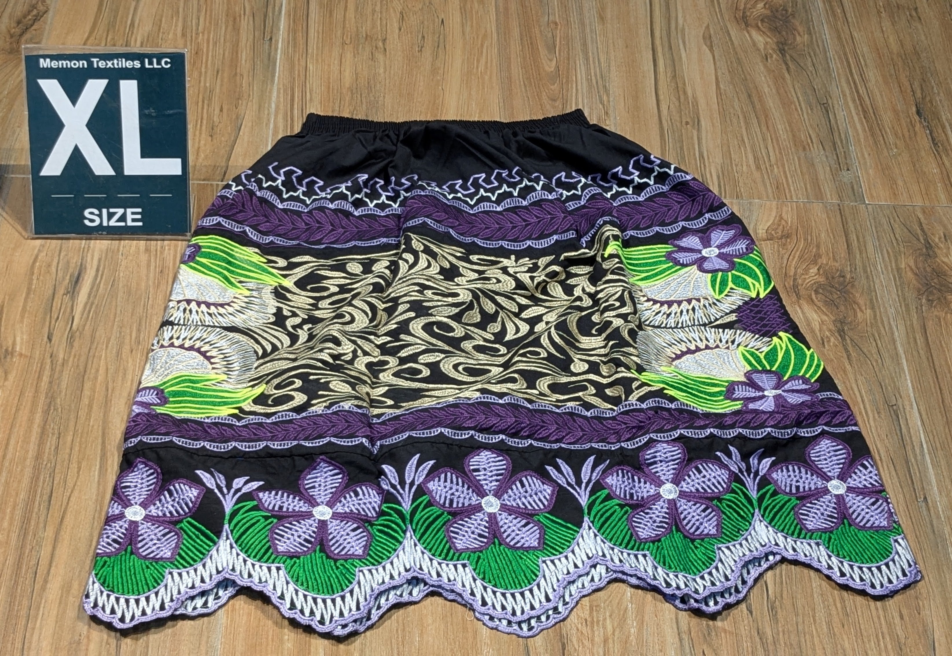 Floral Embroidered Island Skirts (Urohs) - XL #1488