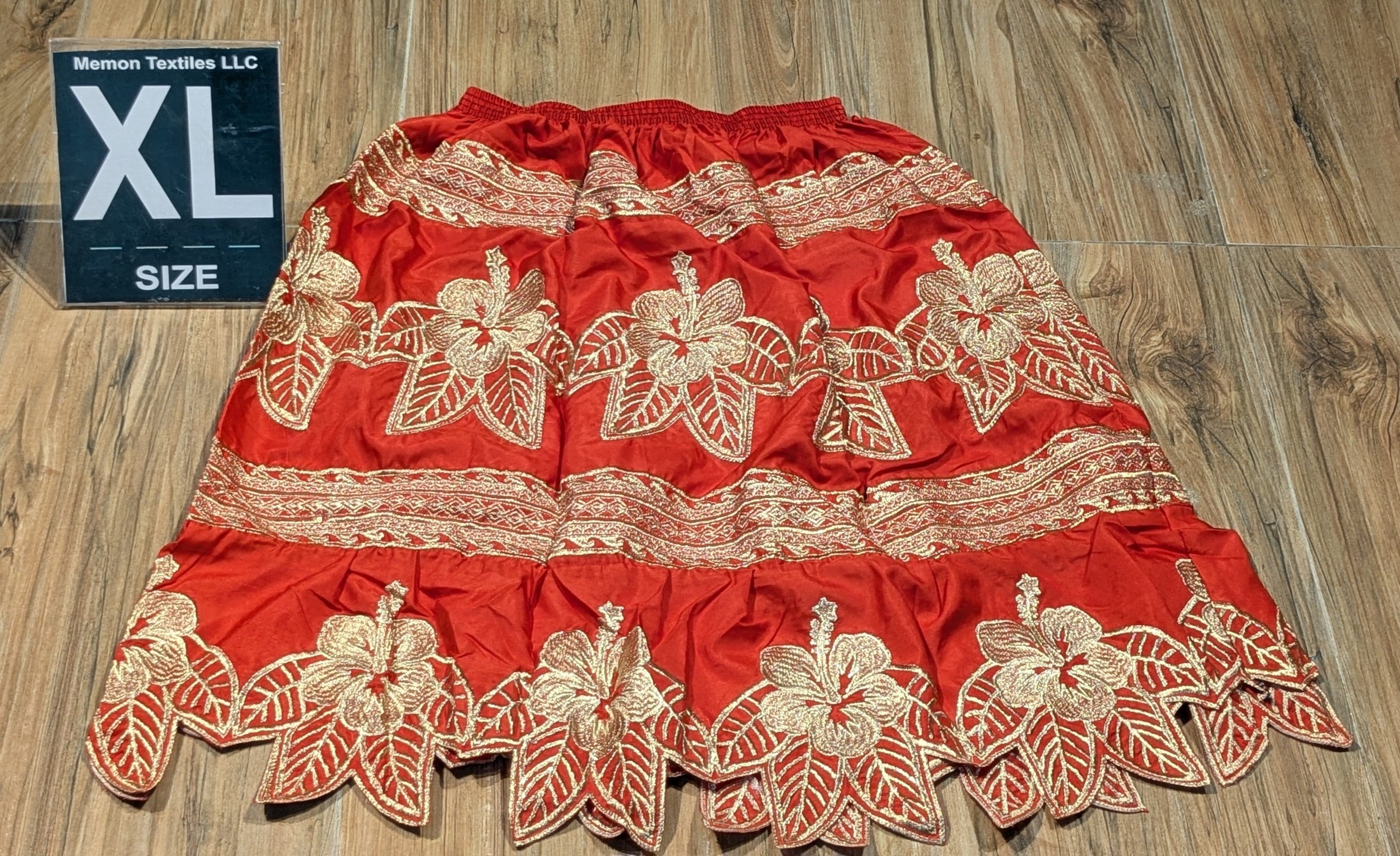 Floral Embroidered Island Skirts (Urohs) - XL #1492